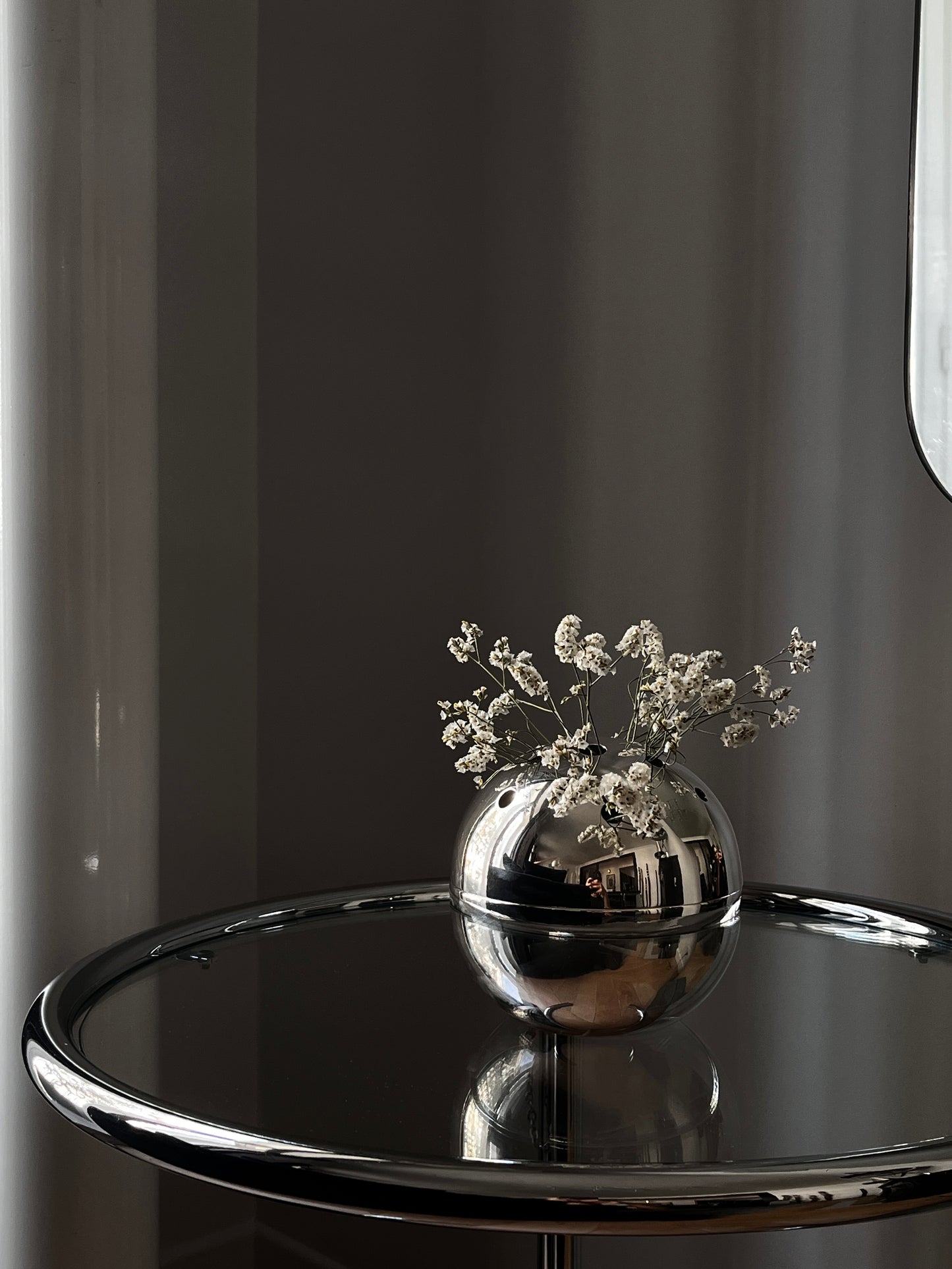 Vase Soliflore boule "Mars", Gio Ponti, Christofle, 60s