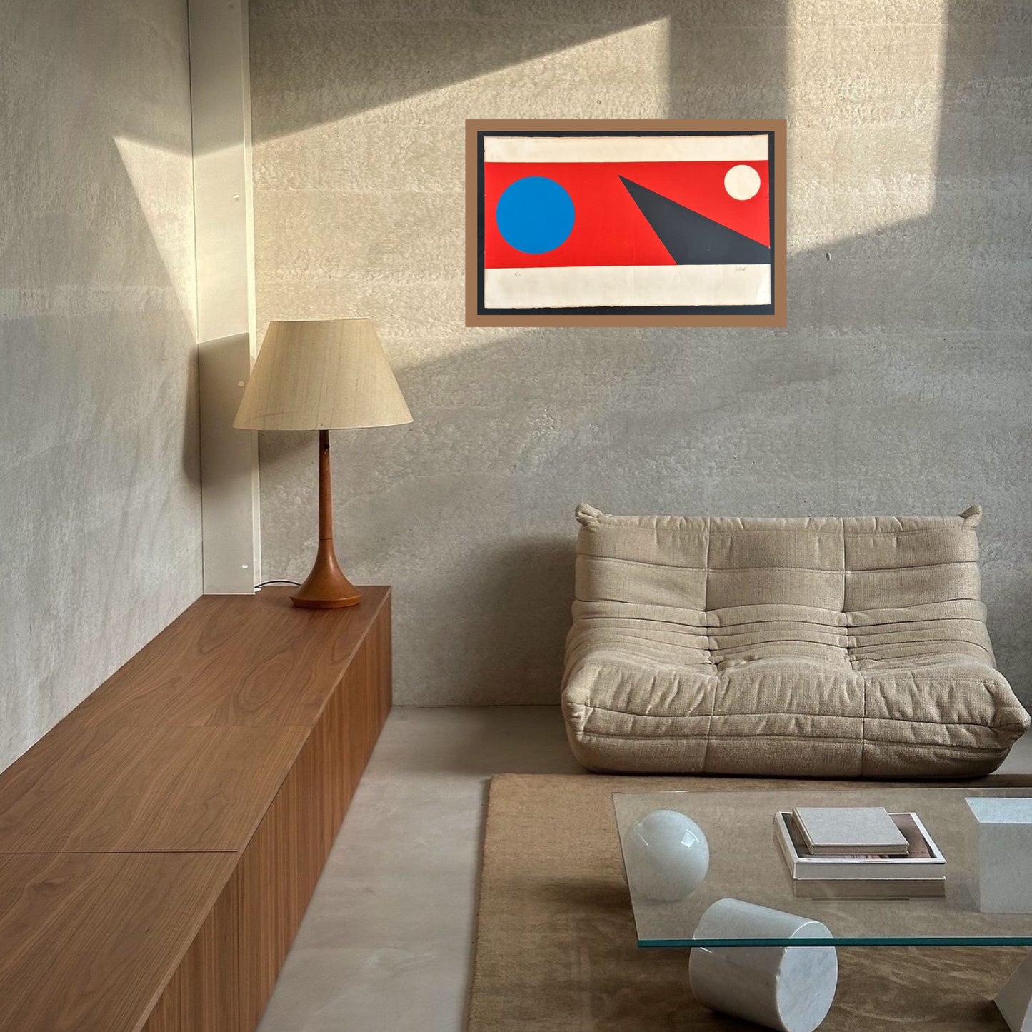 Lithographie, Composition géométrique, Emile Gilioli, 70s