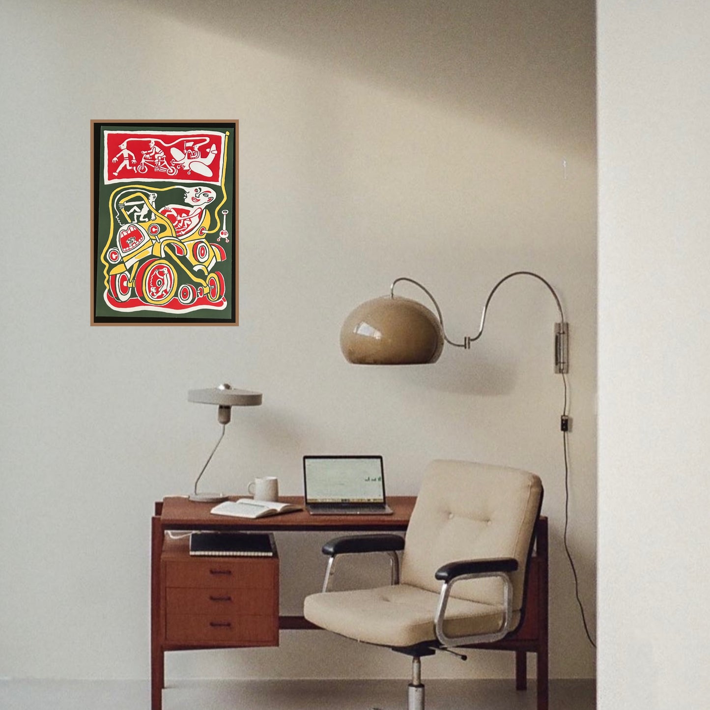 Sérigraphie Yvon Taillandier, tracteur vert, 2000s