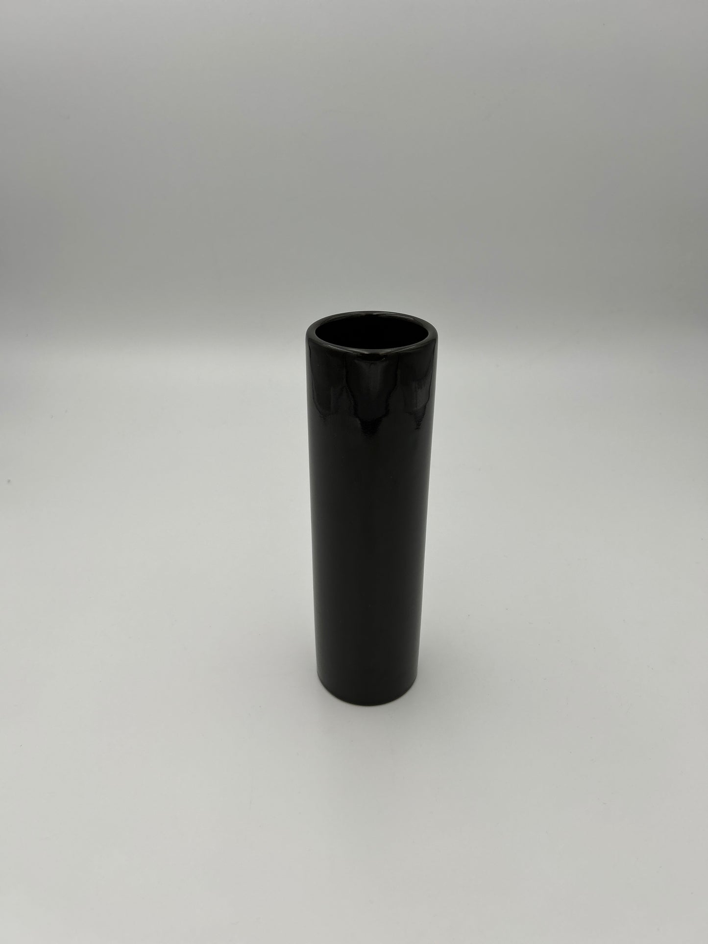 Vase cylindre marron, Sicart Cartigliano, Italie, 70s
