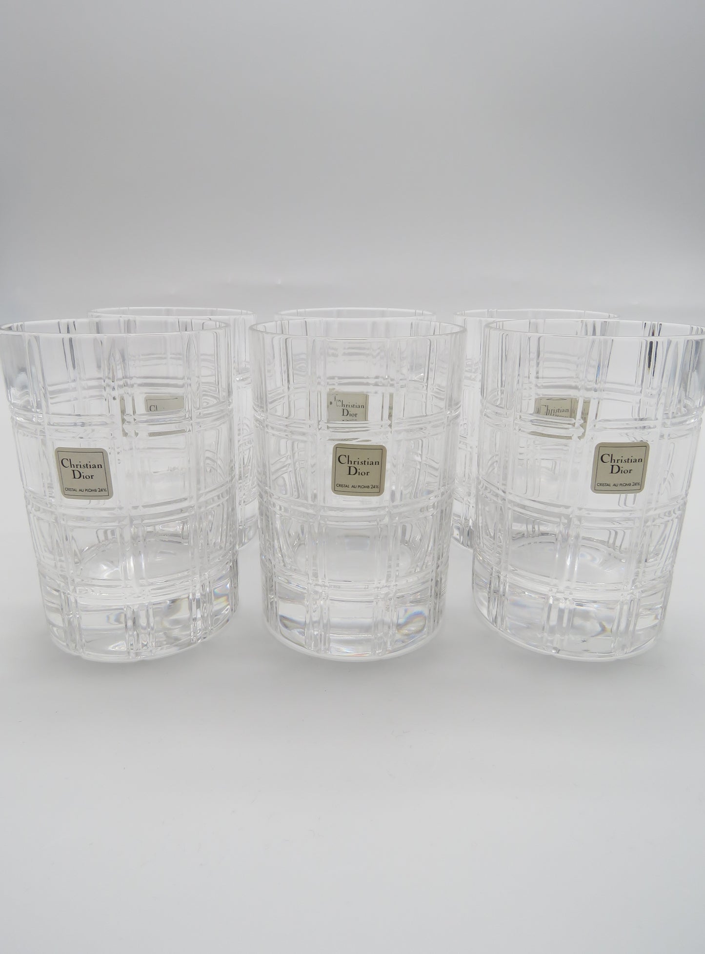 Verres à cocktail Cristal DIOR série Ecosse, 70s 80s