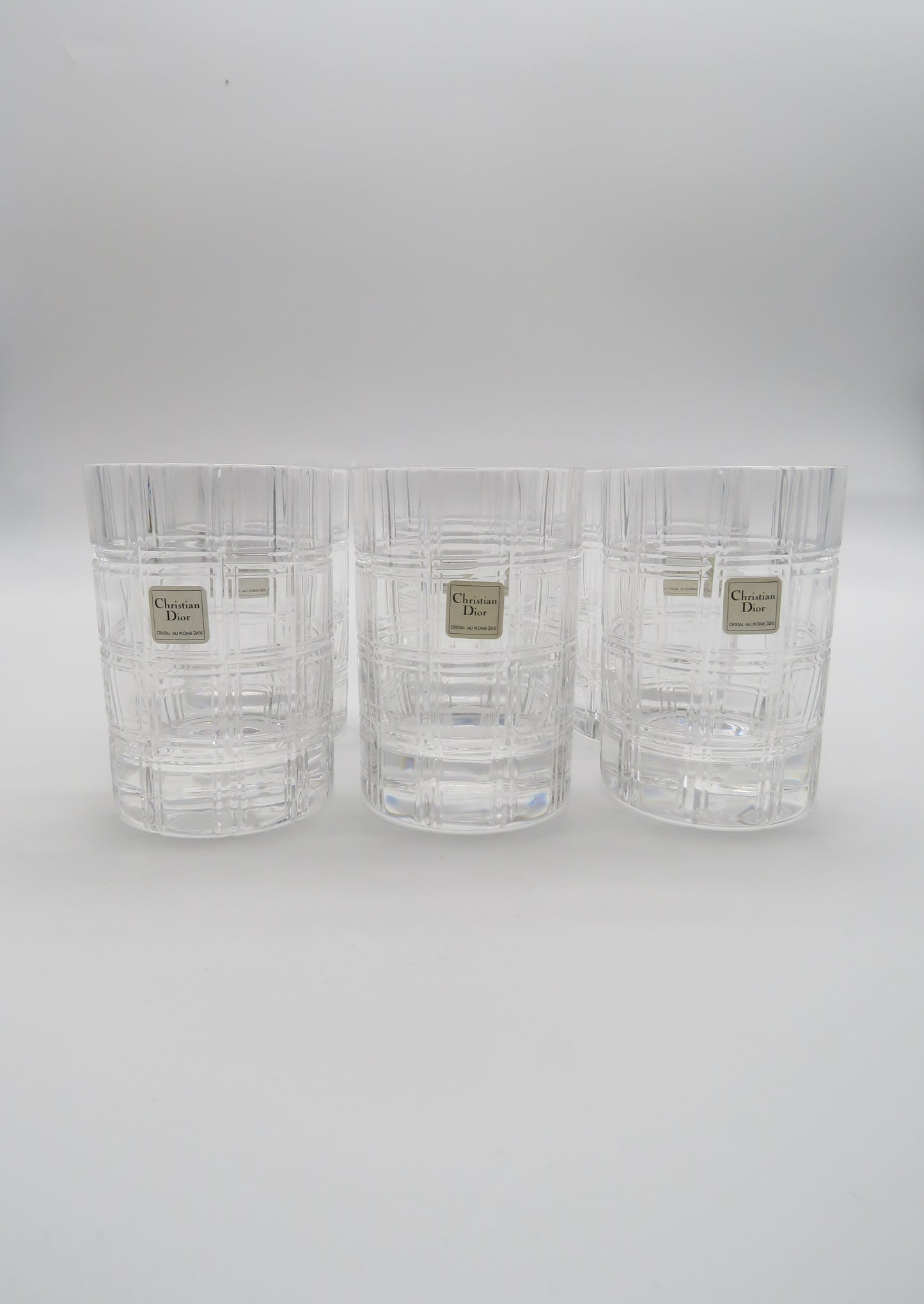Verres à cocktail Cristal DIOR série Ecosse, 70s 80s