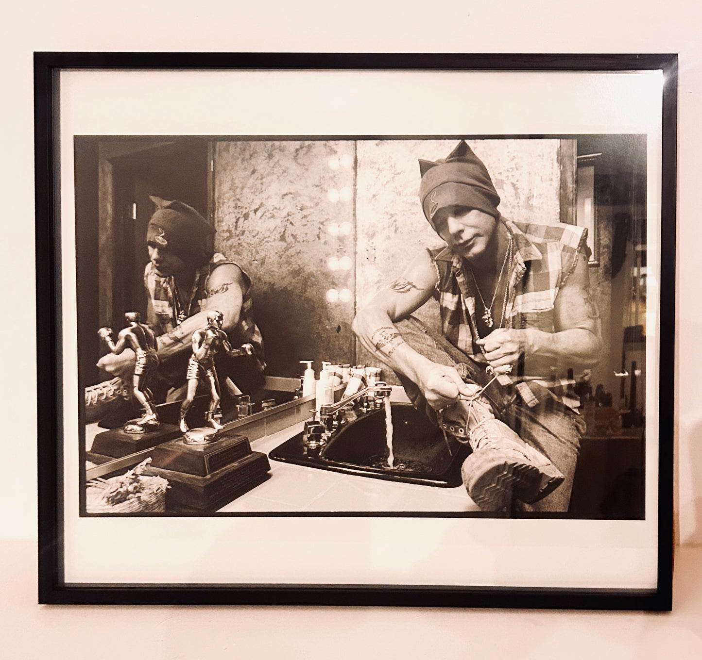 Photographie en noir et blanc de Mickey Rourke par Boris Nizon , Los Angeles, 90s