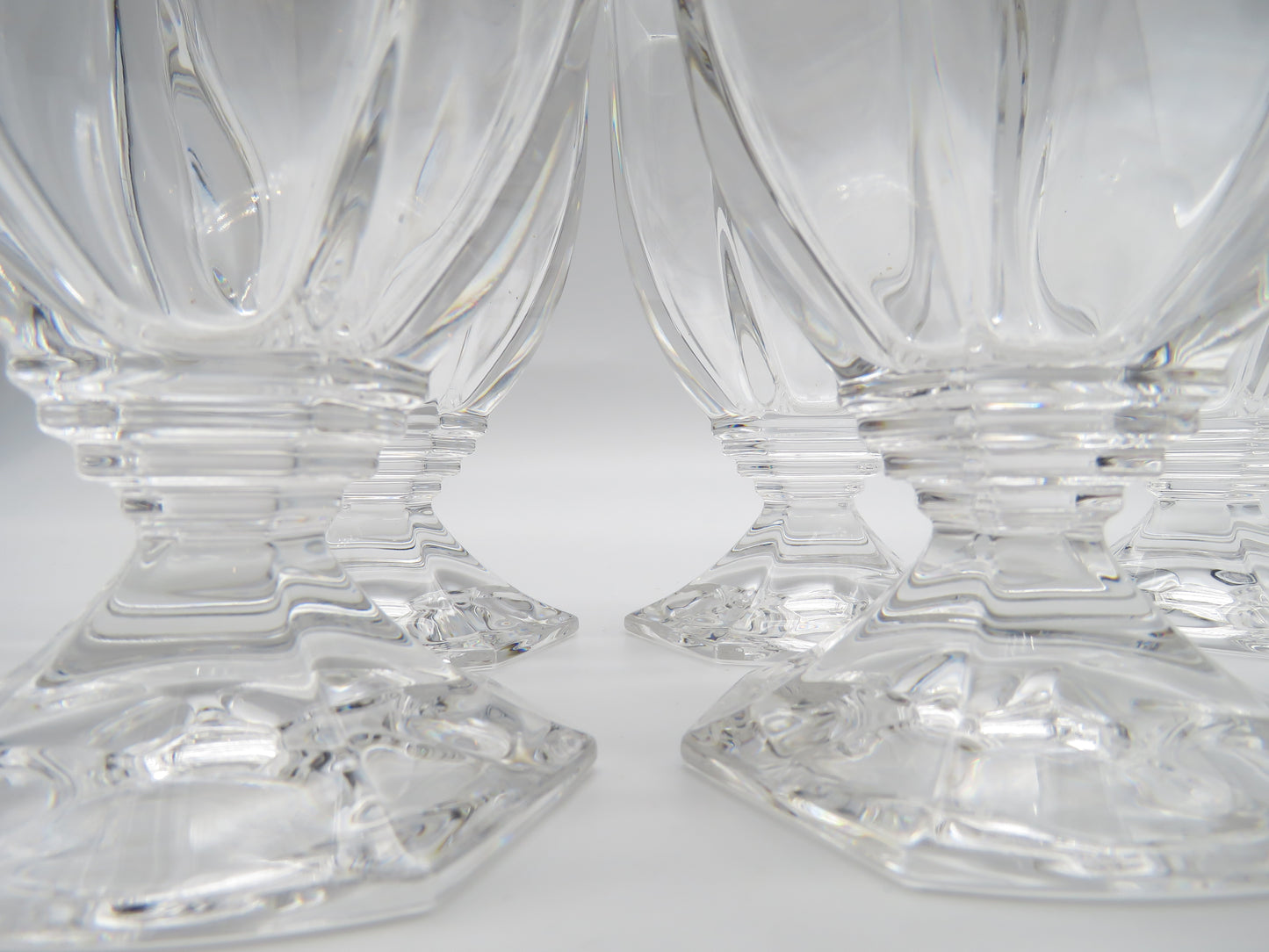 Verres à Whisky sur pieds en cristal, DIOR série Montaigne, 70s