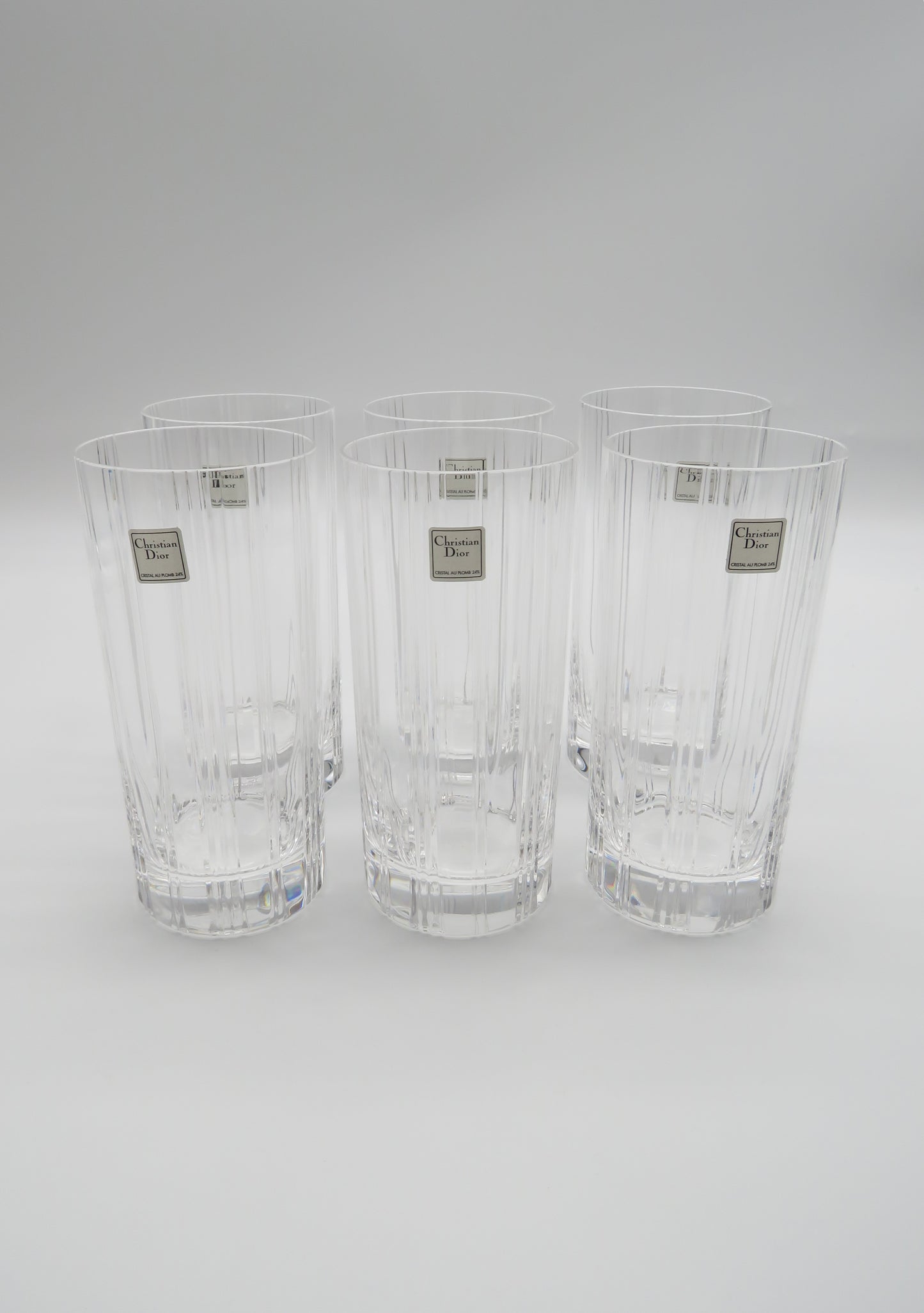 Verres à cocktail Collins, DIOR, série Paris, 70s