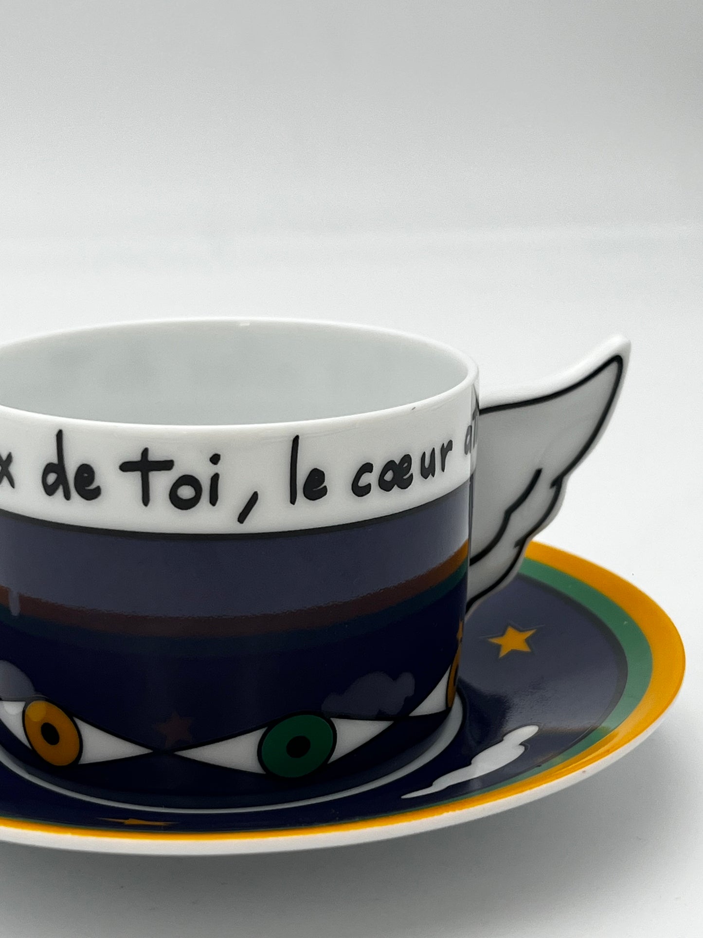 Set à Café "Les ailes du temps", Ancienne Manufacture royale, J-C de Castelbajac, 1995