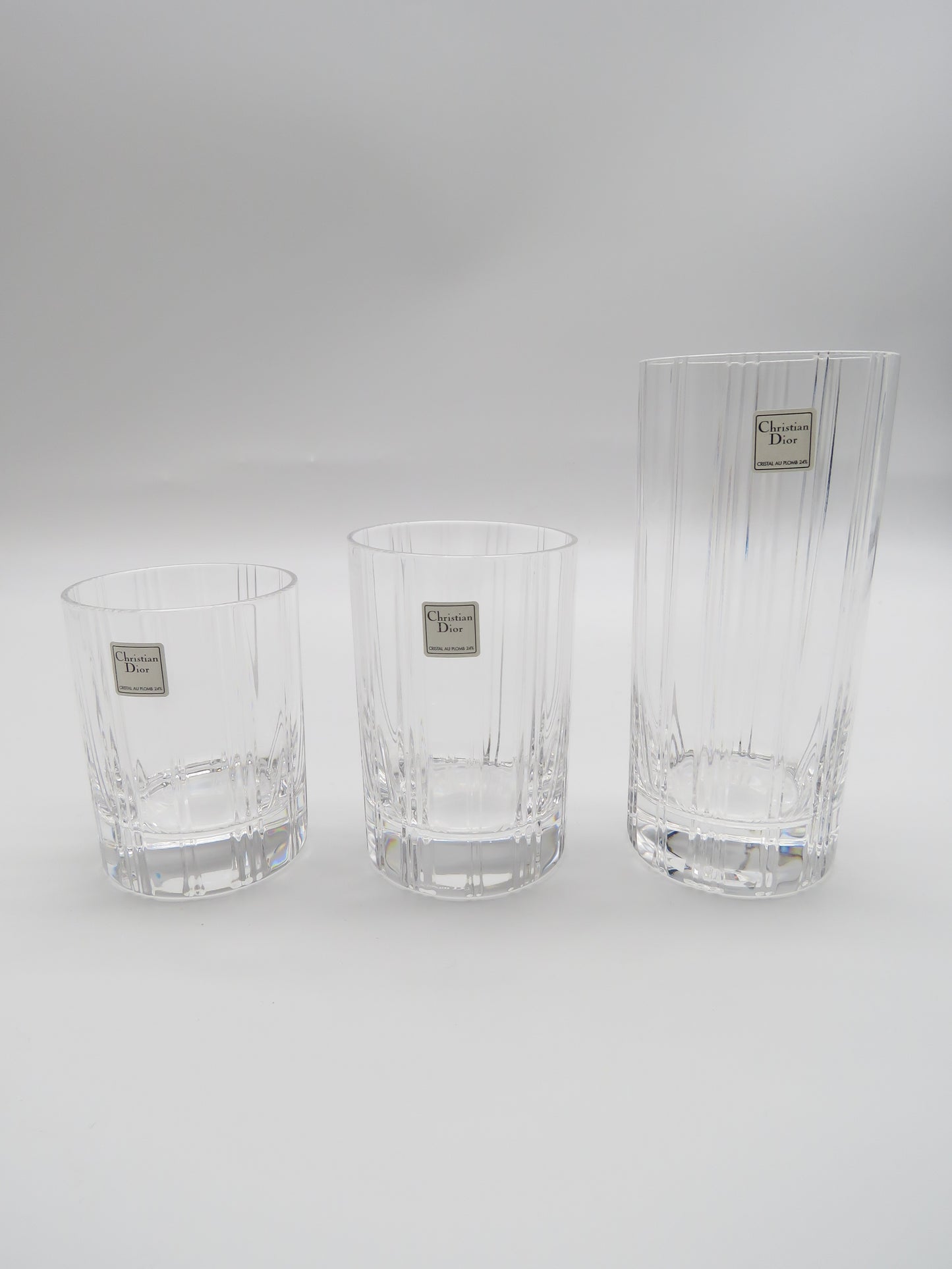 Verres à cocktail bas, DIOR série Paris, 70s