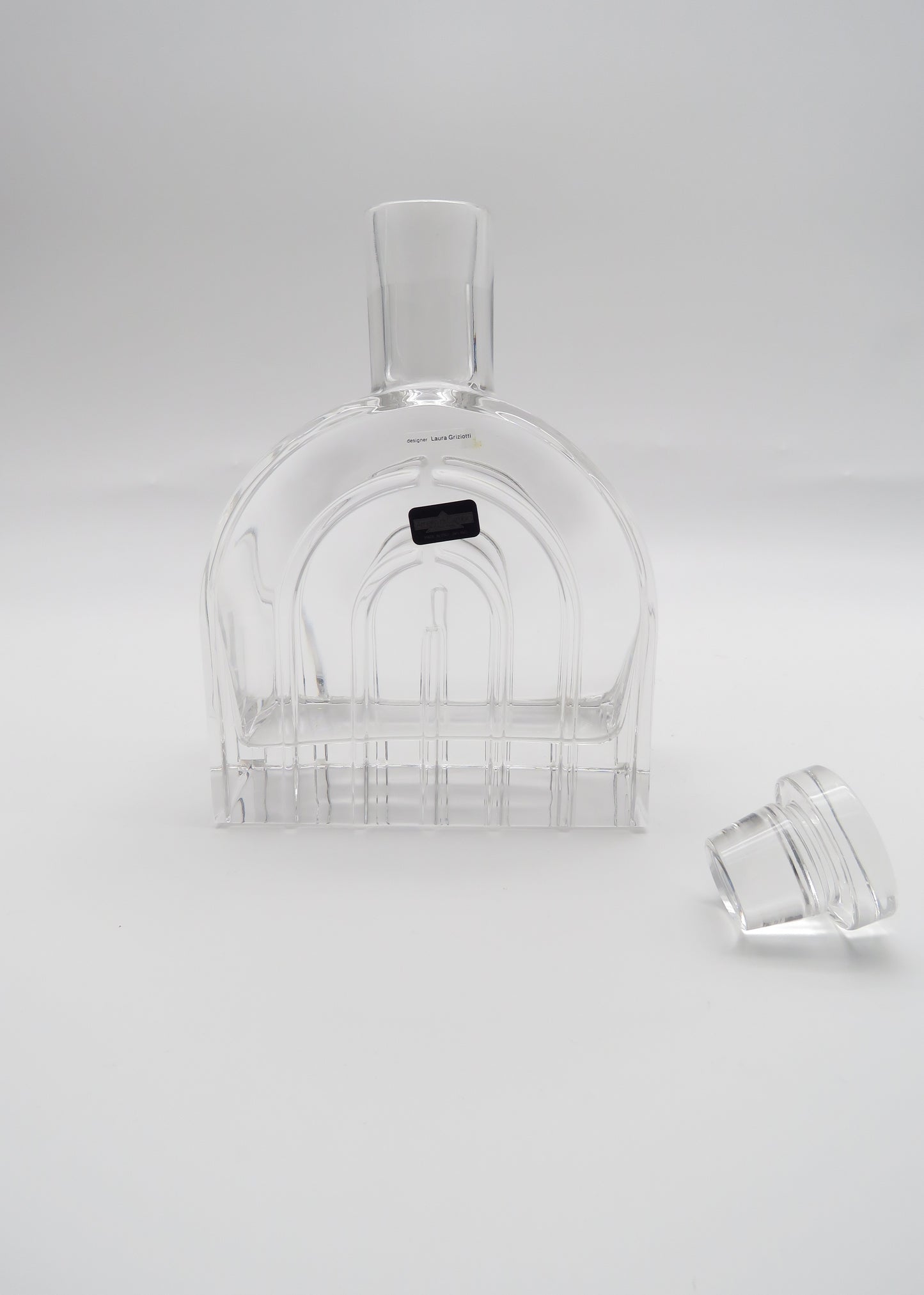 Carafe à whisky en cristal, Laura Griziotti, Arnolfo di Cambio, 80s