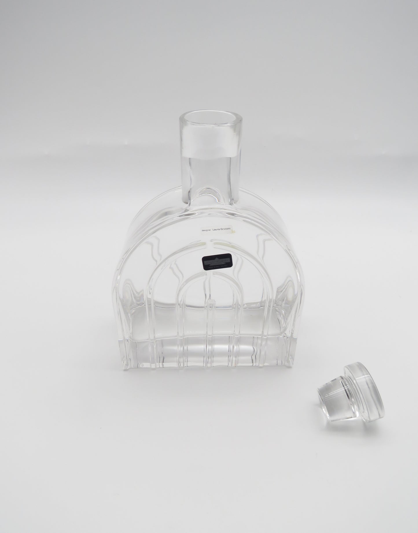 Carafe à whisky en cristal, Laura Griziotti, Arnolfo di Cambio, 80s