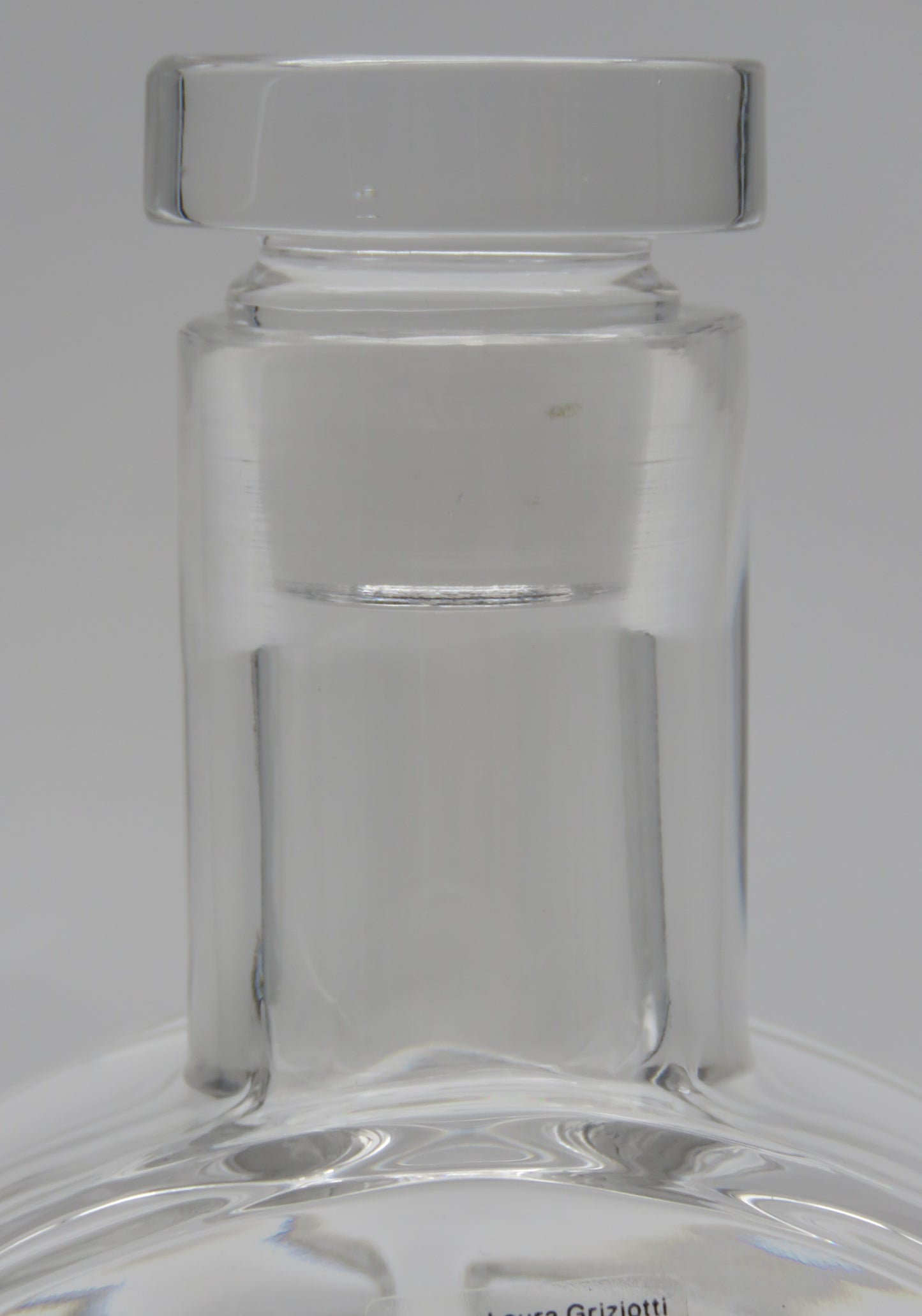 Carafe à whisky en cristal, Laura Griziotti, Arnolfo di Cambio, 80s