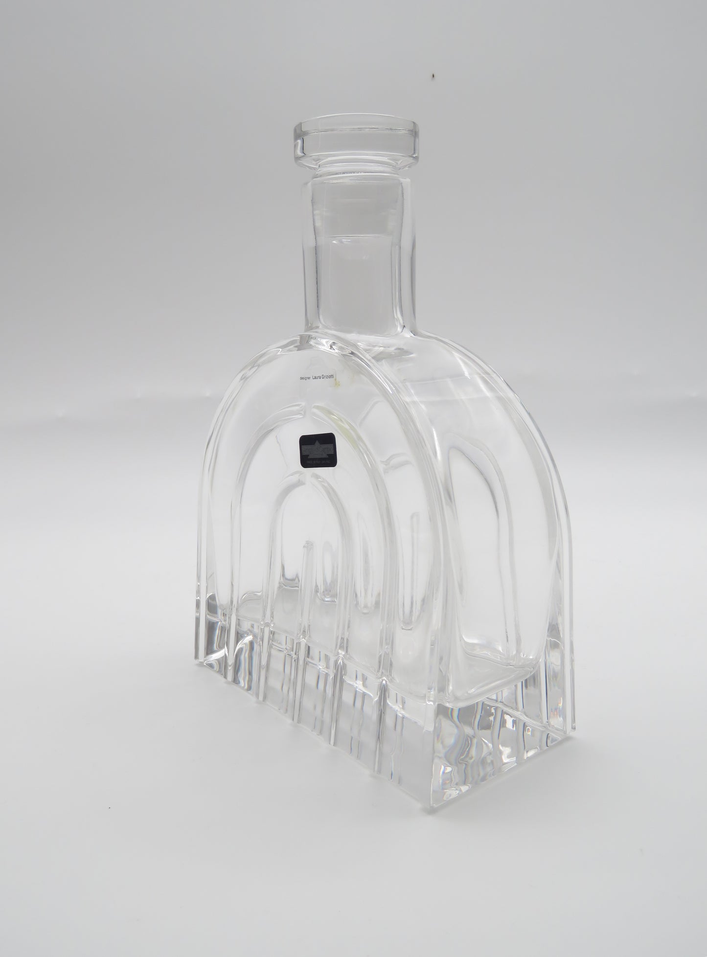 Carafe à whisky en cristal, Laura Griziotti, Arnolfo di Cambio, 80s