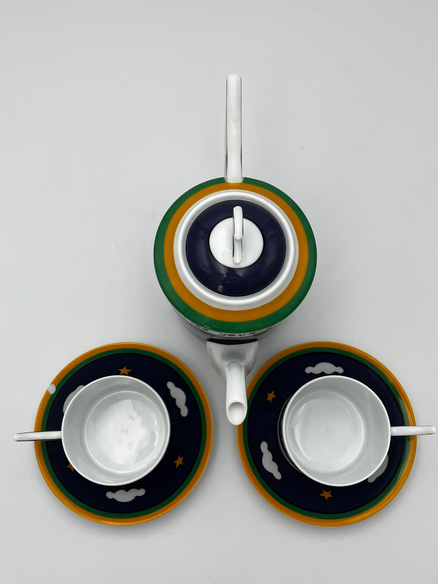 Set à Café "Les ailes du temps", Ancienne Manufacture royale, J-C de Castelbajac, 1995