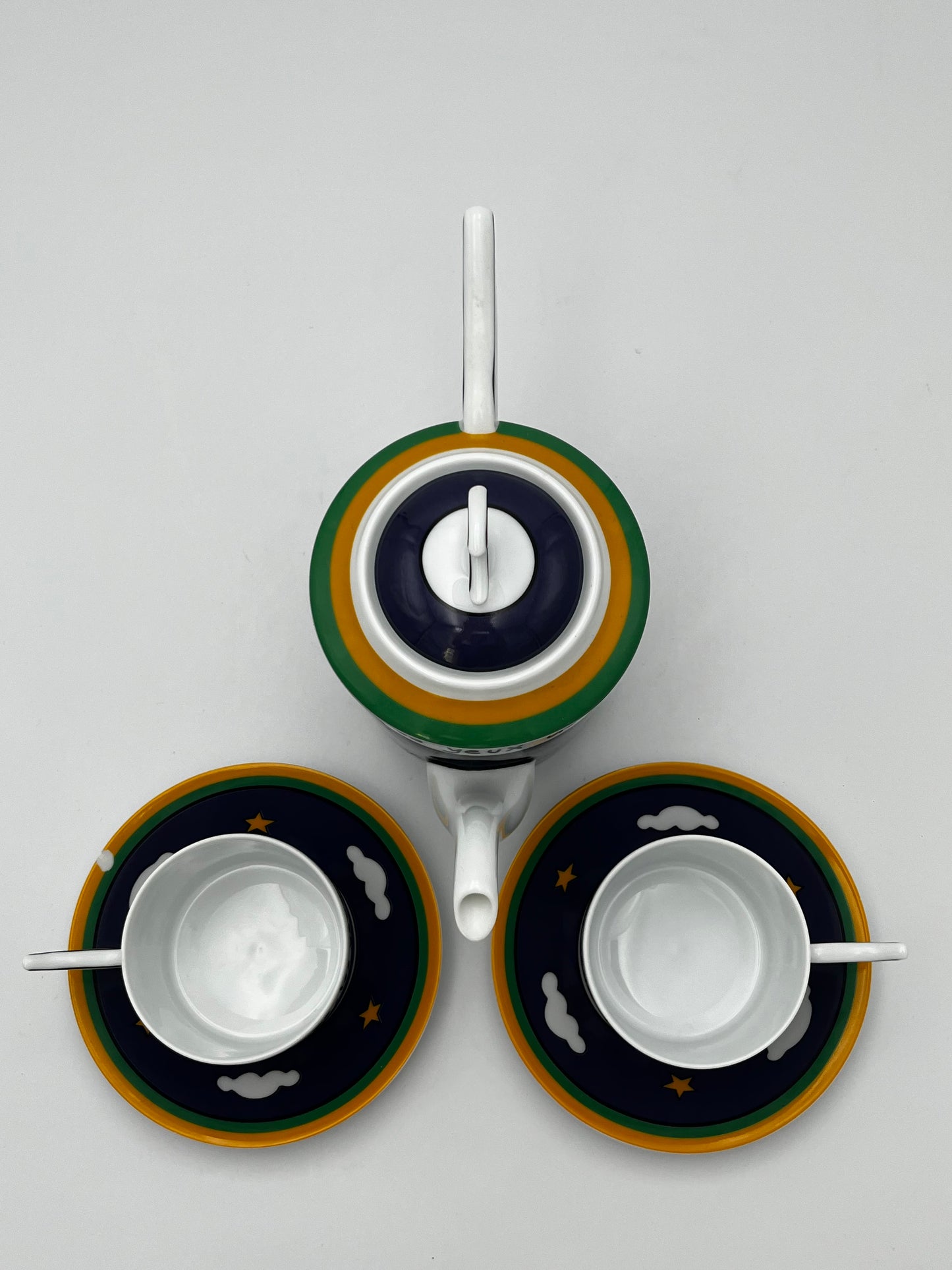 Set à Café "Les ailes du temps", Ancienne Manufacture royale, J-C de Castelbajac, 1995