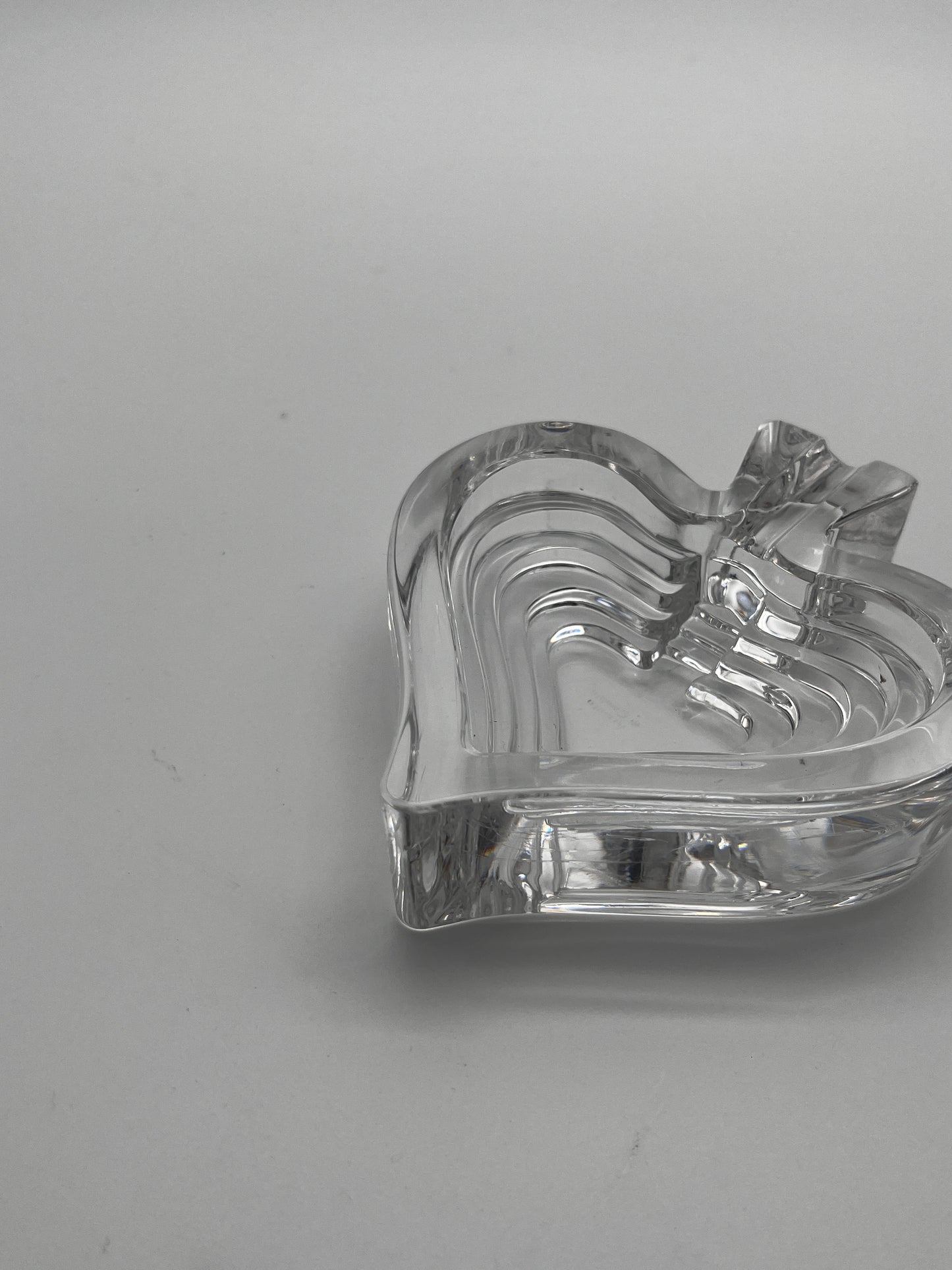 Cendrier Coeur en cristal, Catya Castel, Arnolfo Di Cambio, 70s