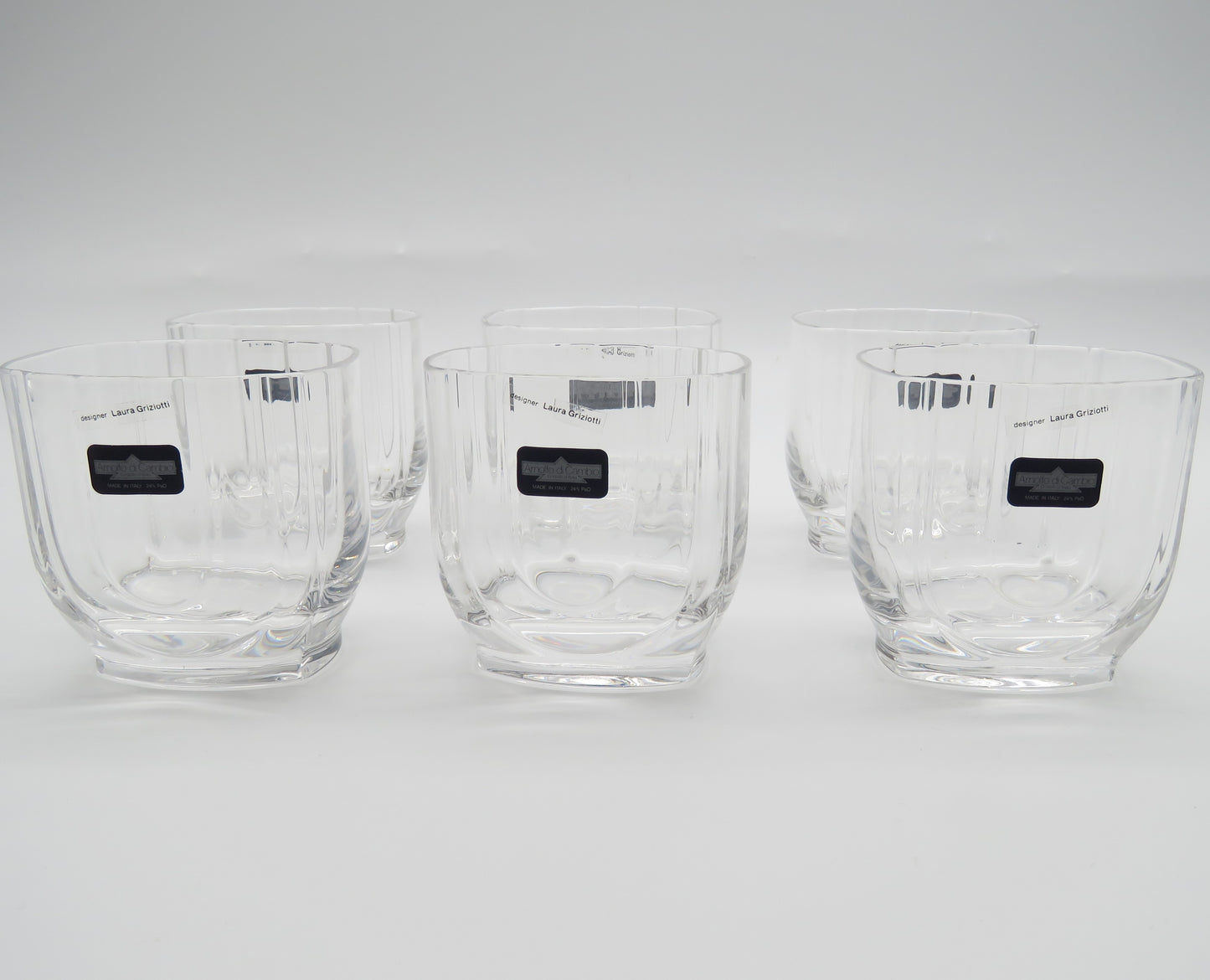 Verres à Whisky rocks, Laura Griziotti, Arnolfo di Cambio, 80s