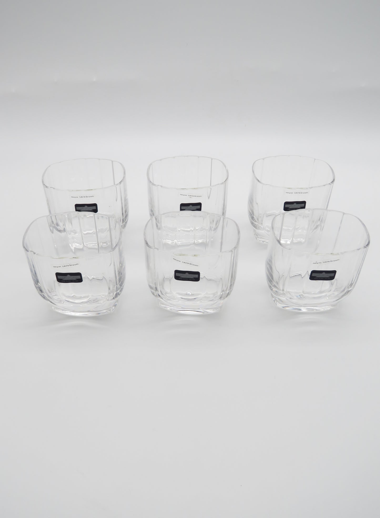 Verres à Whisky rocks, Laura Griziotti, Arnolfo di Cambio, 80s