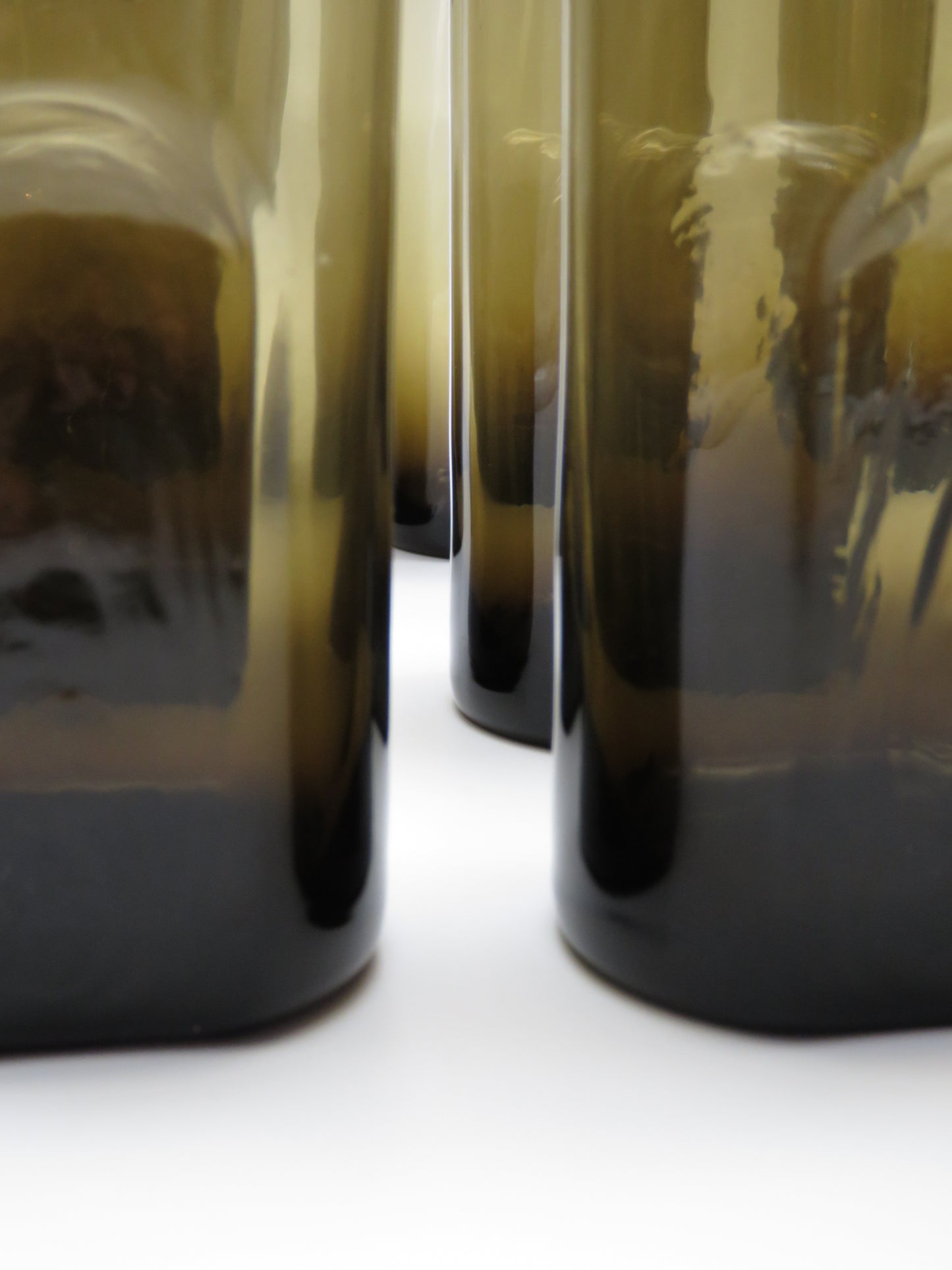 Ensemble de verres à eau, verre de murano fumé, 70s