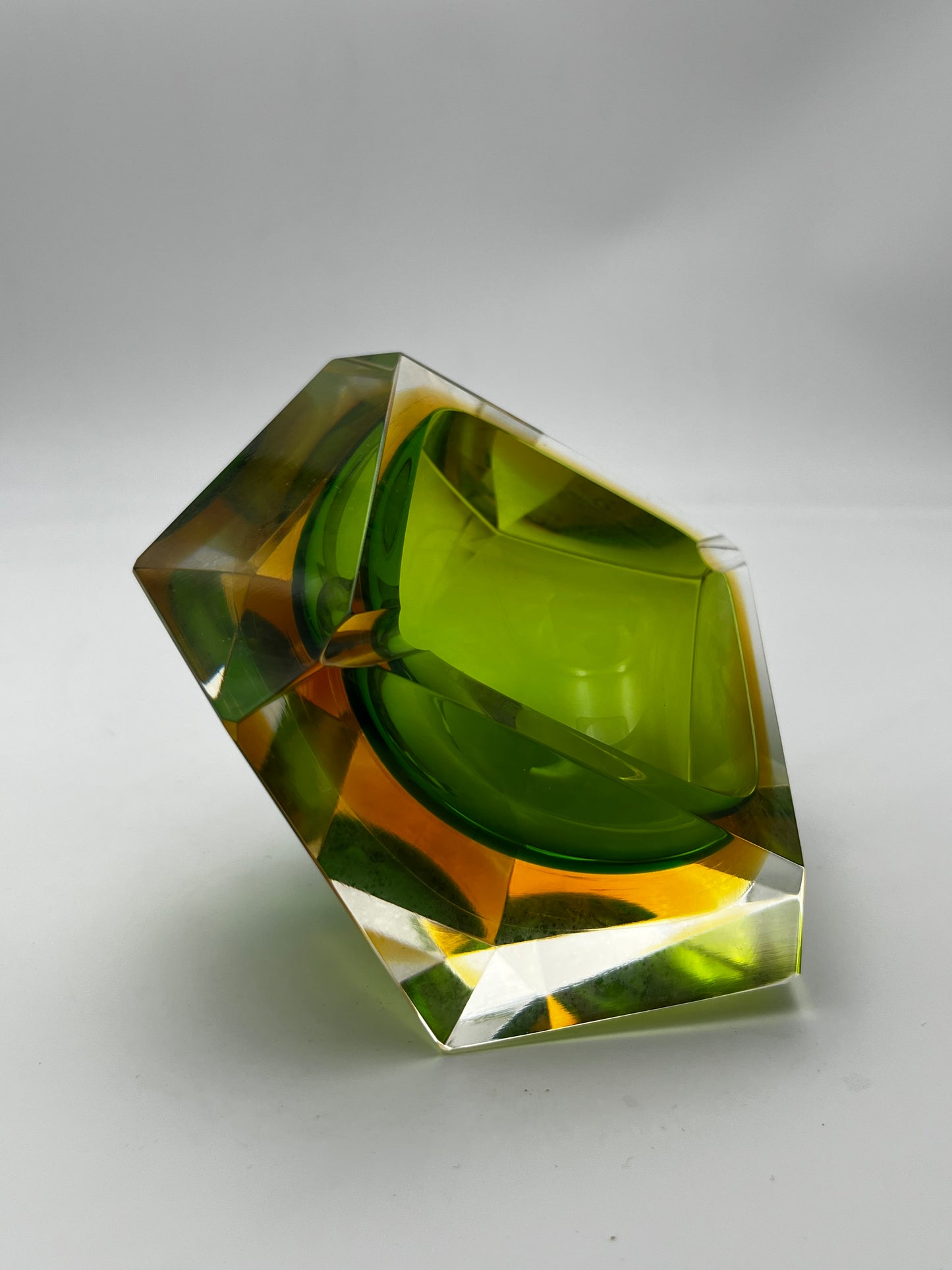 Cendrier 'Diamond' Sommerso, Seguso, Flavio Poli, Italie, 60s