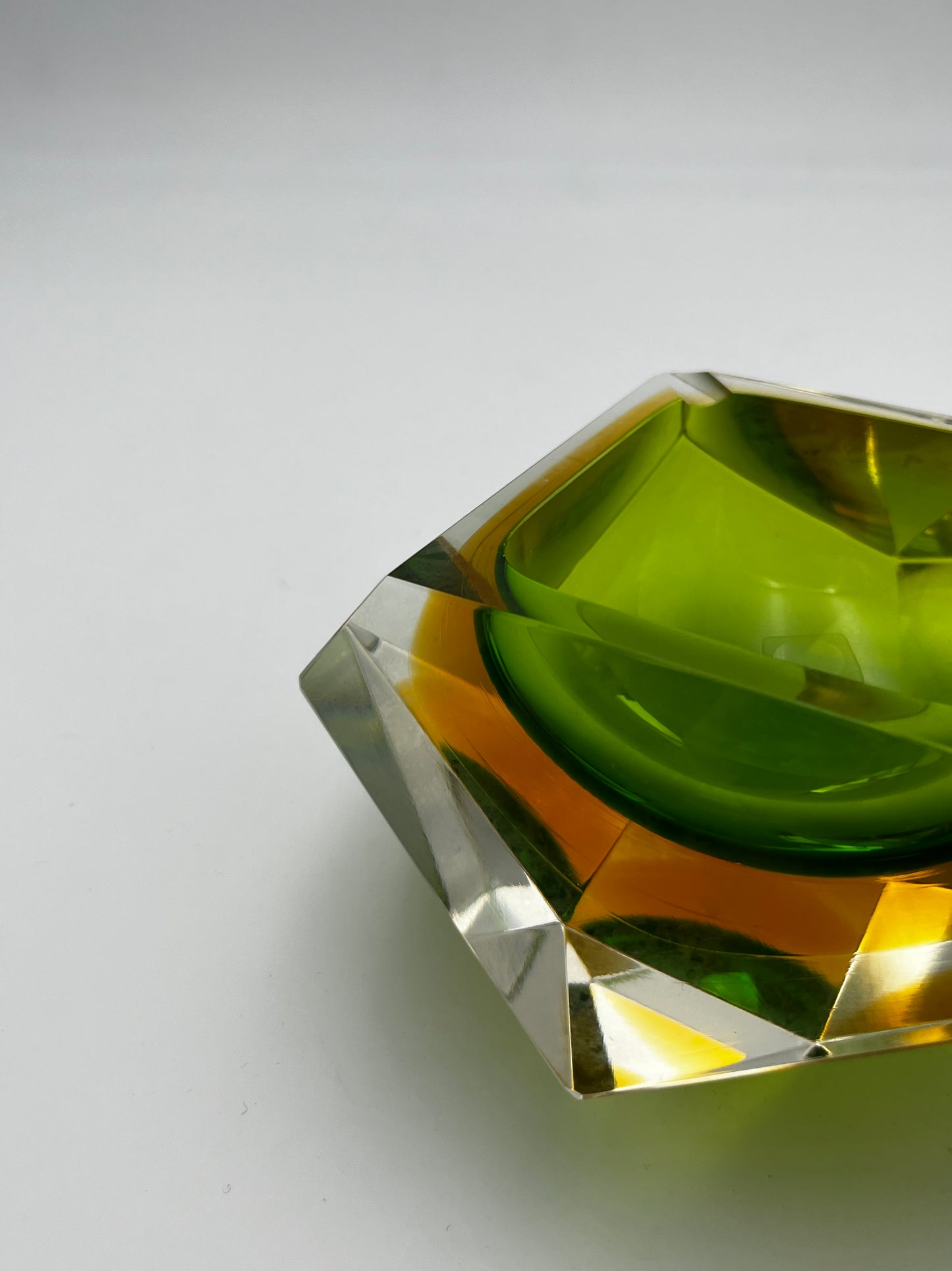 Cendrier 'Diamond' Sommerso, Seguso, Flavio Poli, Italie, 60s