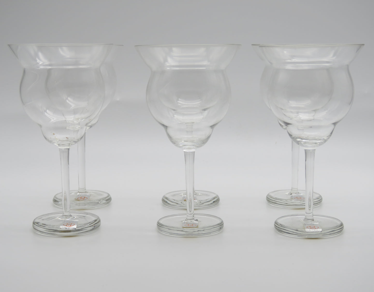 Verres à vin blanc, Arnolfo Di Cambio, "Vignoble", 70s