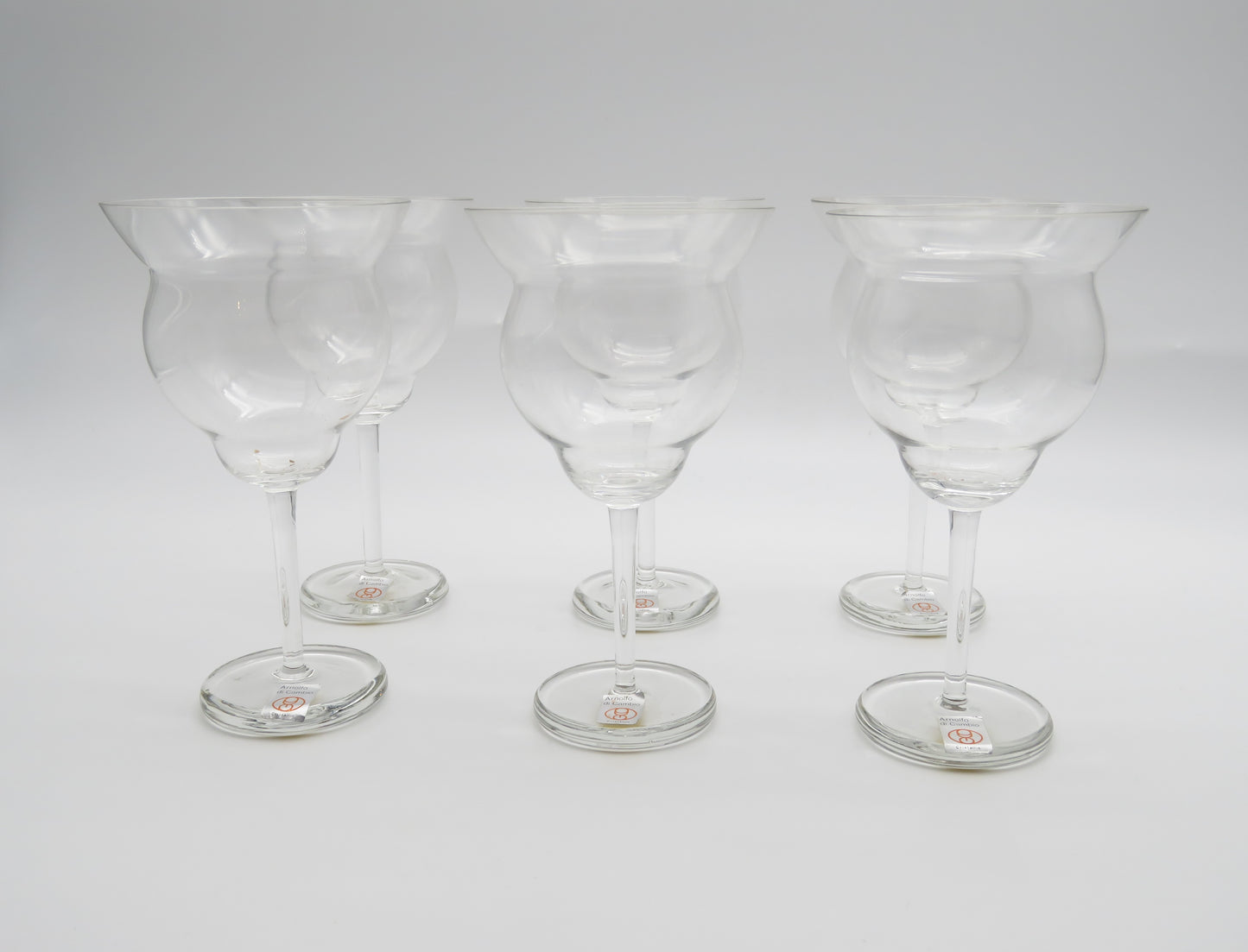Verres à vin blanc, Arnolfo Di Cambio, "Vignoble", 70s