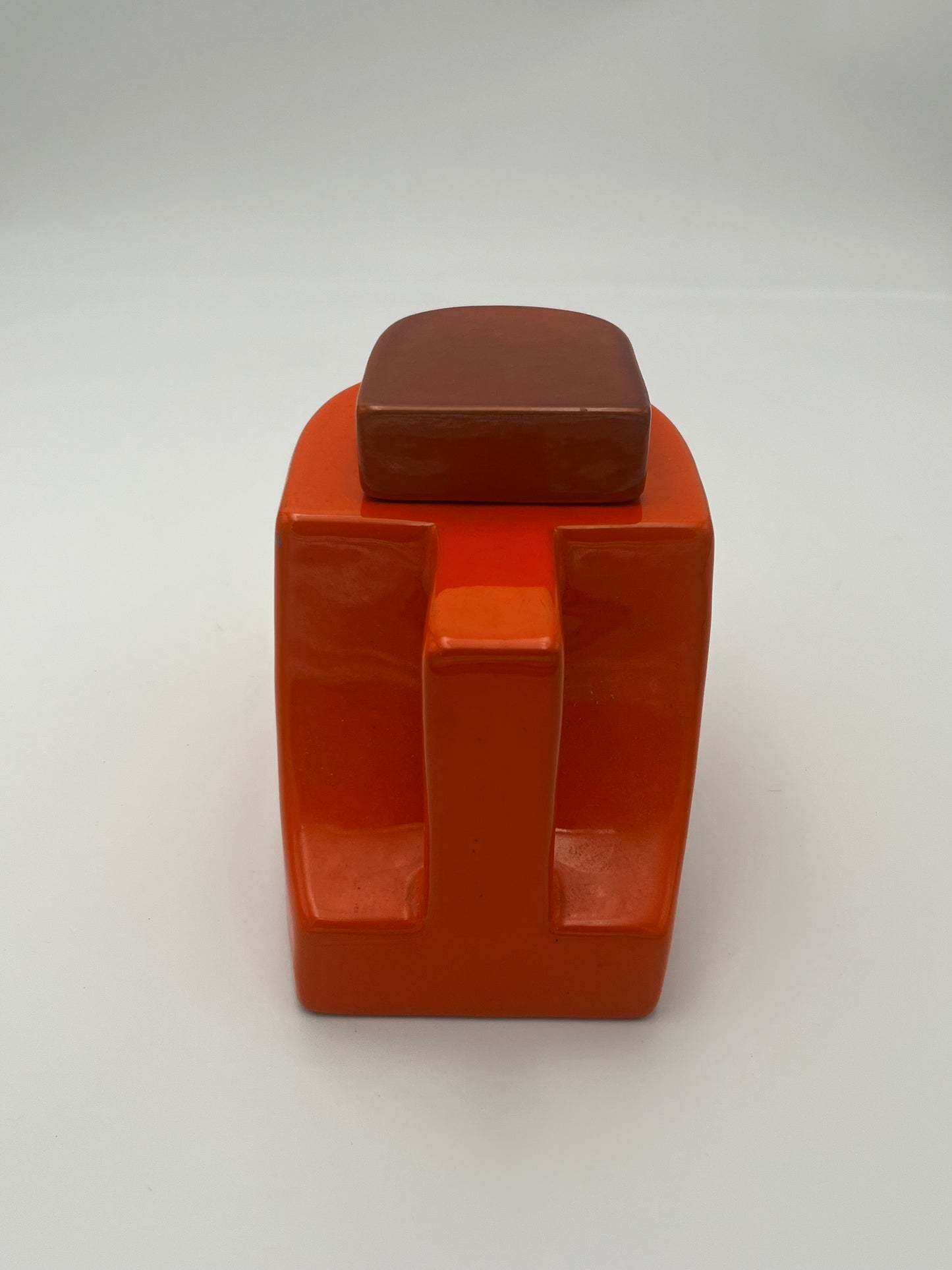 Théière moderniste céramique, Deruta, 70s