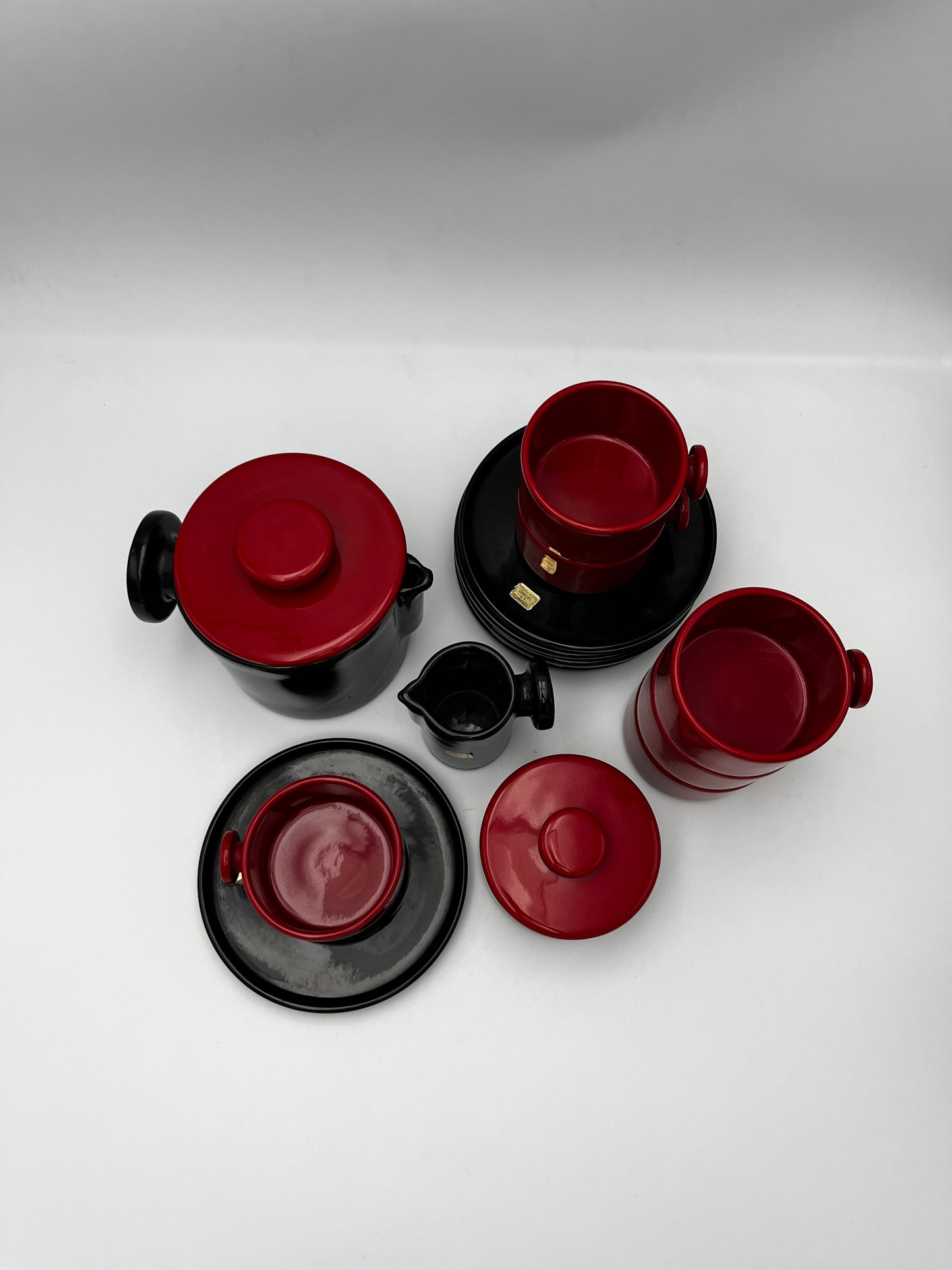Set à café, Ceramica 4 P Pareschi Laveno, Italie, 70s