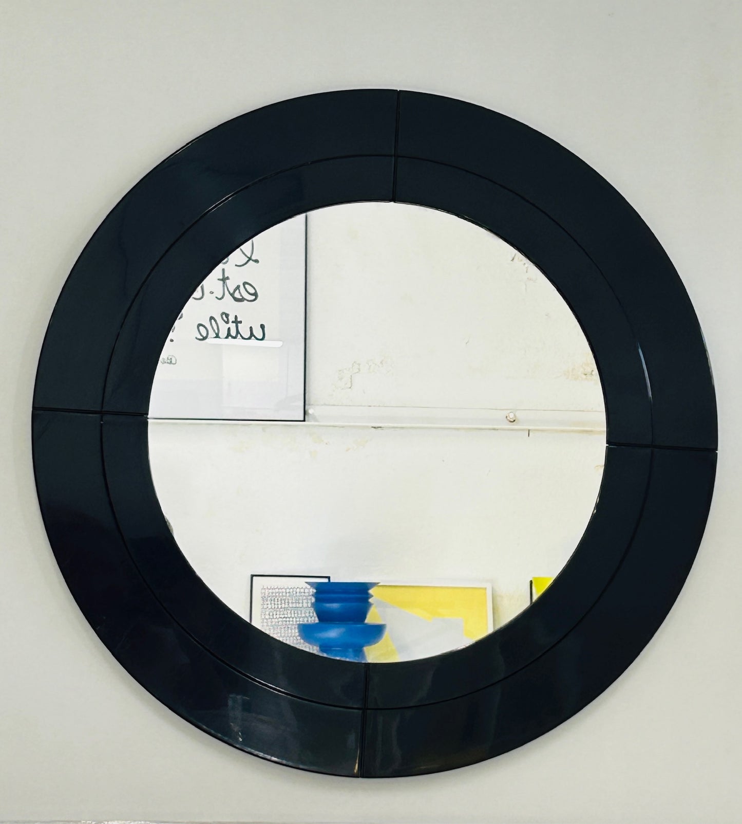 Miroir rond modulaire marine , Anna Castelli, Kartell, 70s