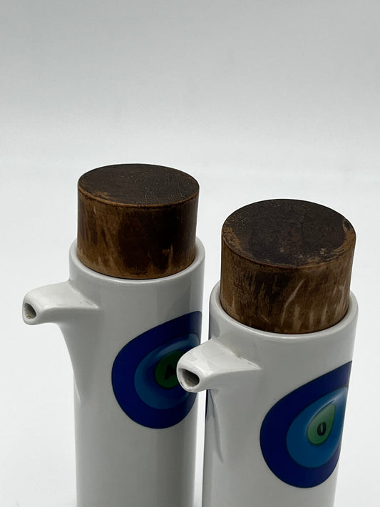 Set Huile/Vinaigre, Ceramica Franco Pozzi, Italie, 60s