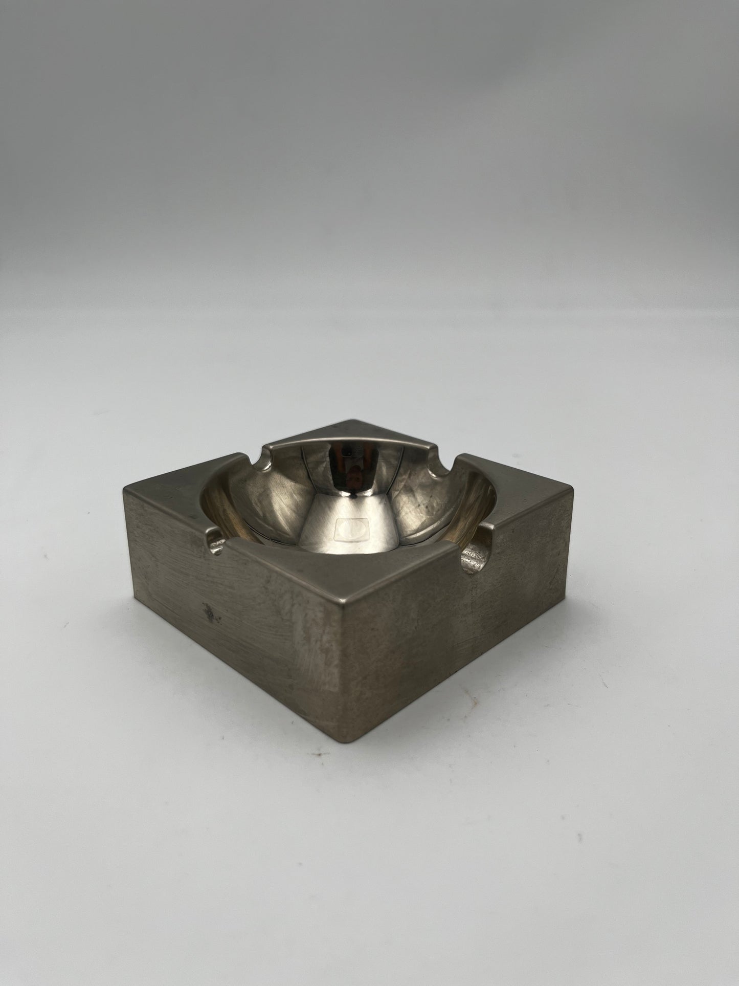 Cendrier Vintage Carré, Inox, 70s