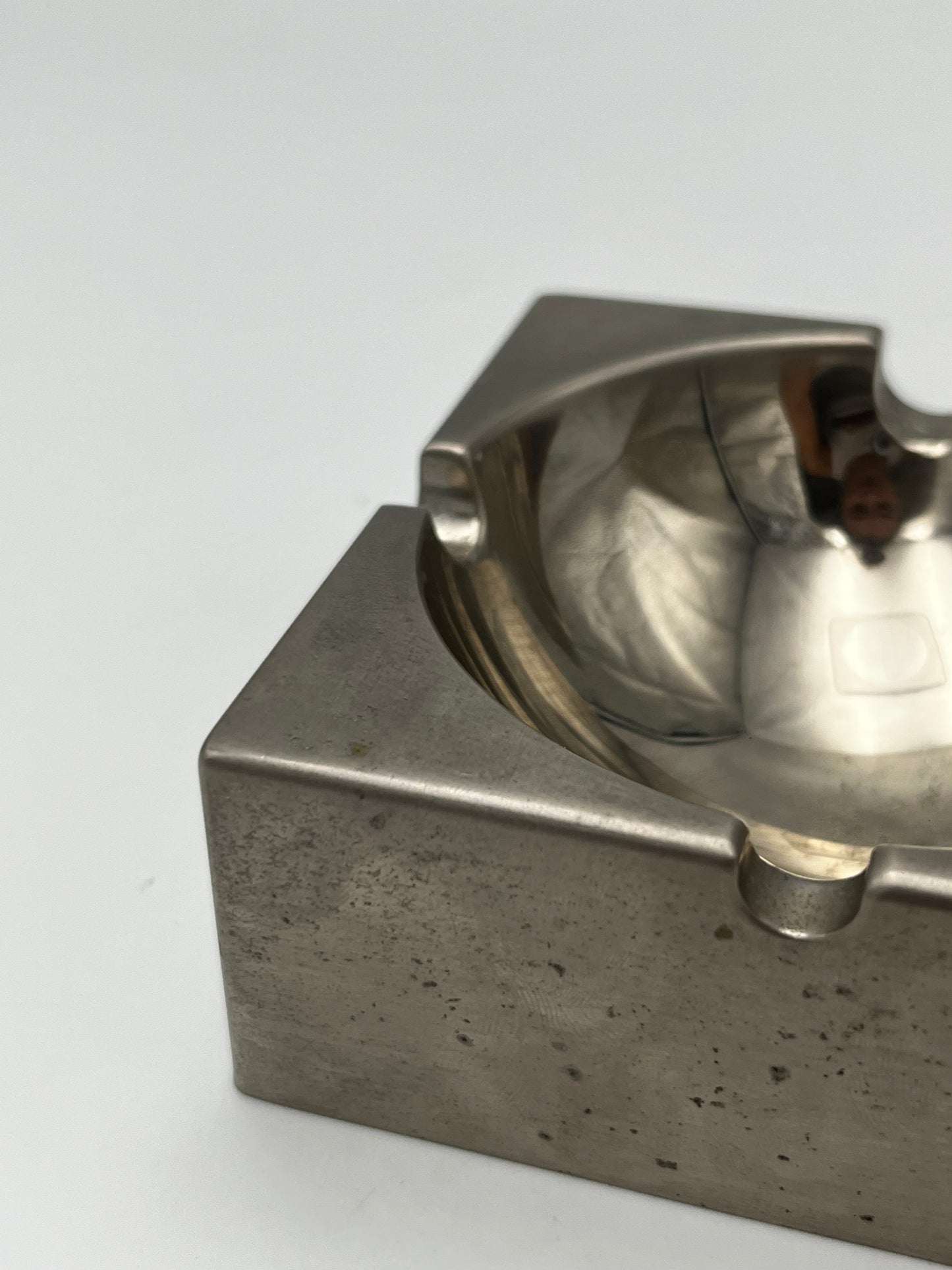 Cendrier Vintage Carré, Inox, 70s