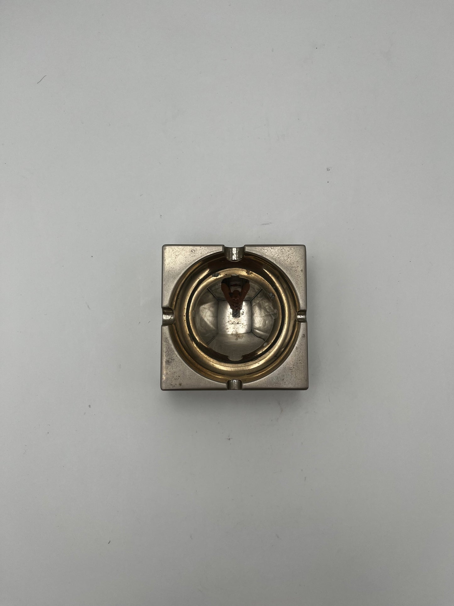 Cendrier Vintage Carré, Inox, 70s