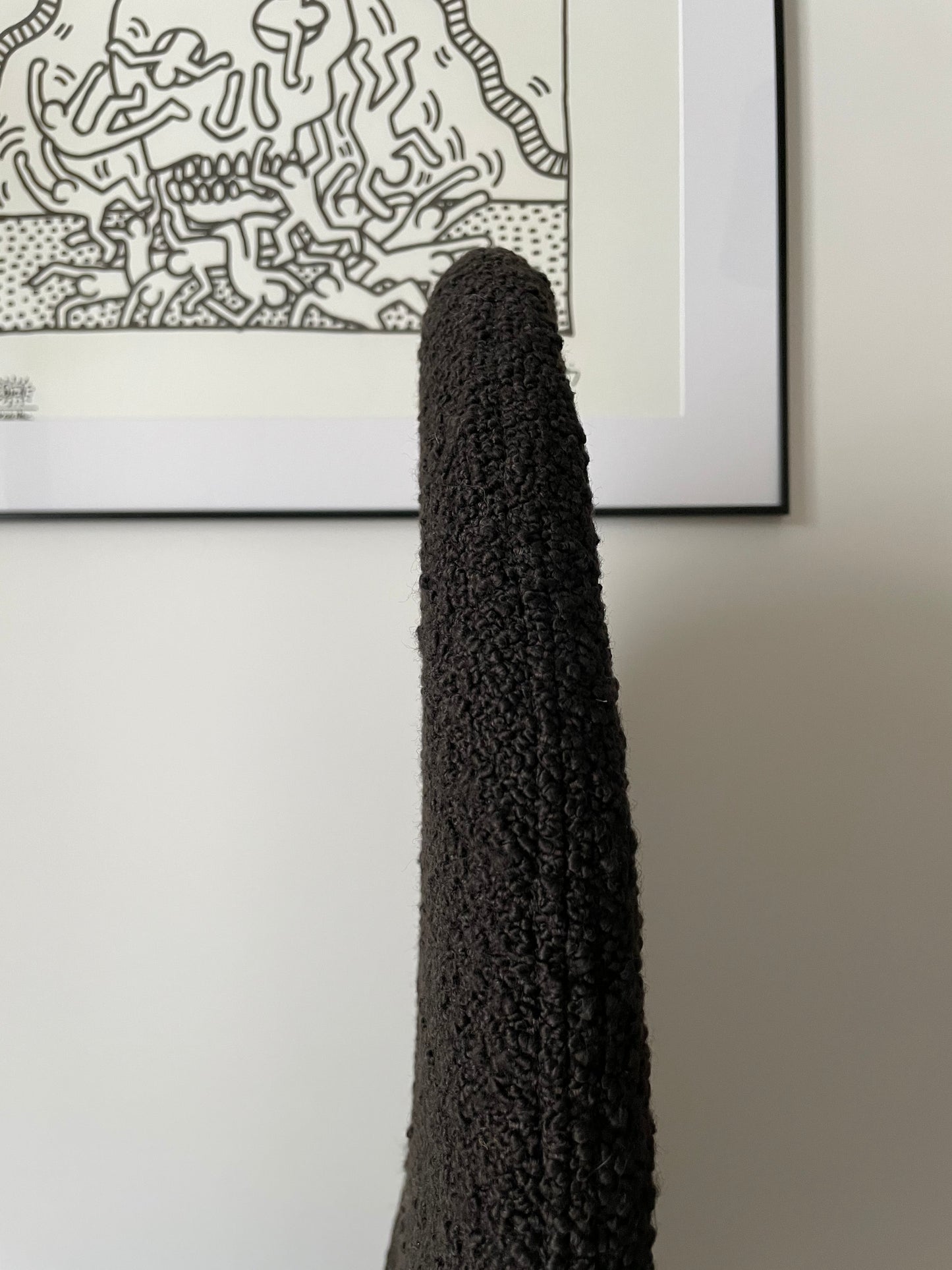 Fauteuil noir Verner Panton, Verpan, Fritz Hensen, 70s