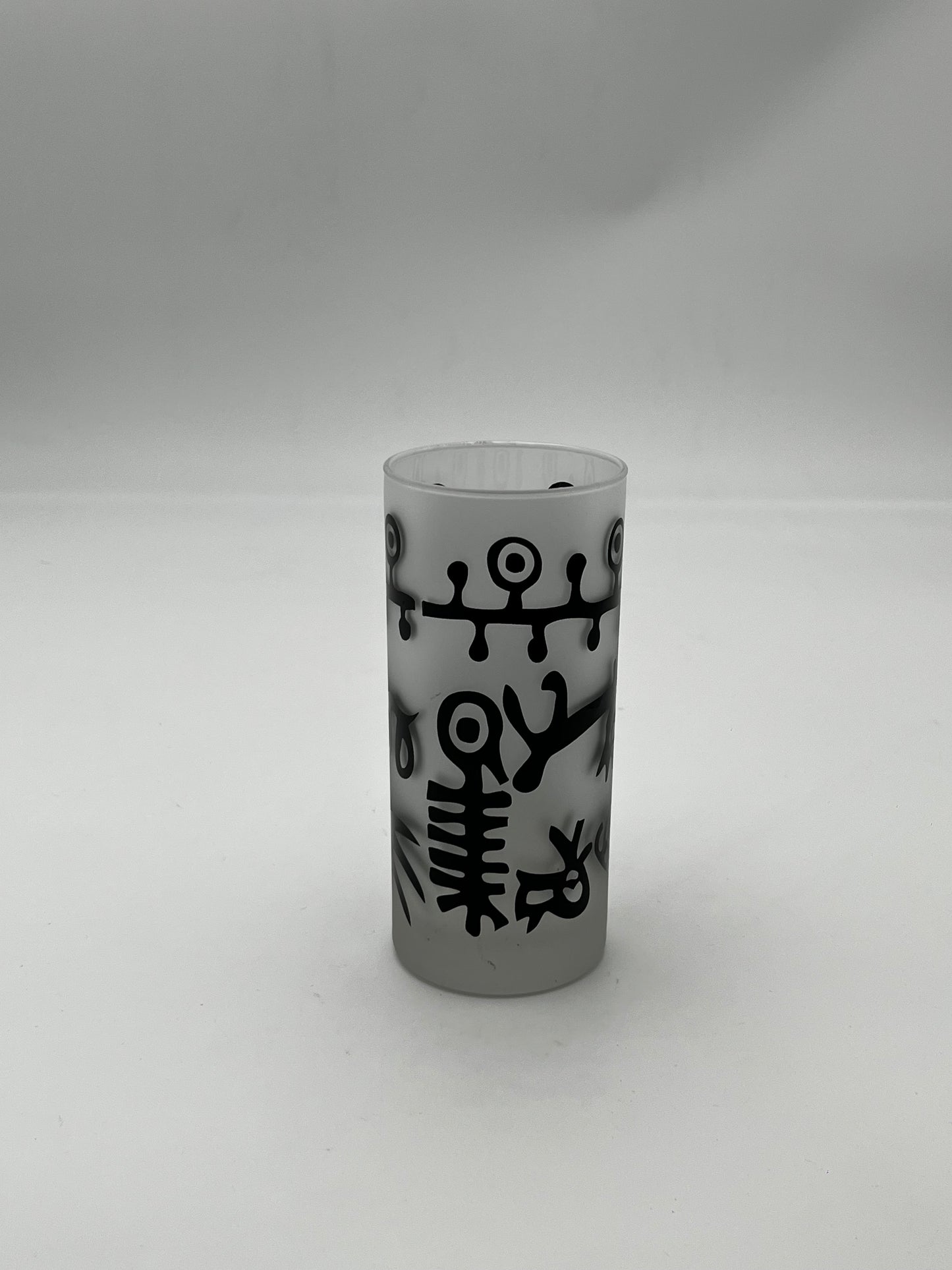Verres à eau, verre dépoli, Hervé Di Rosa, France, 90s