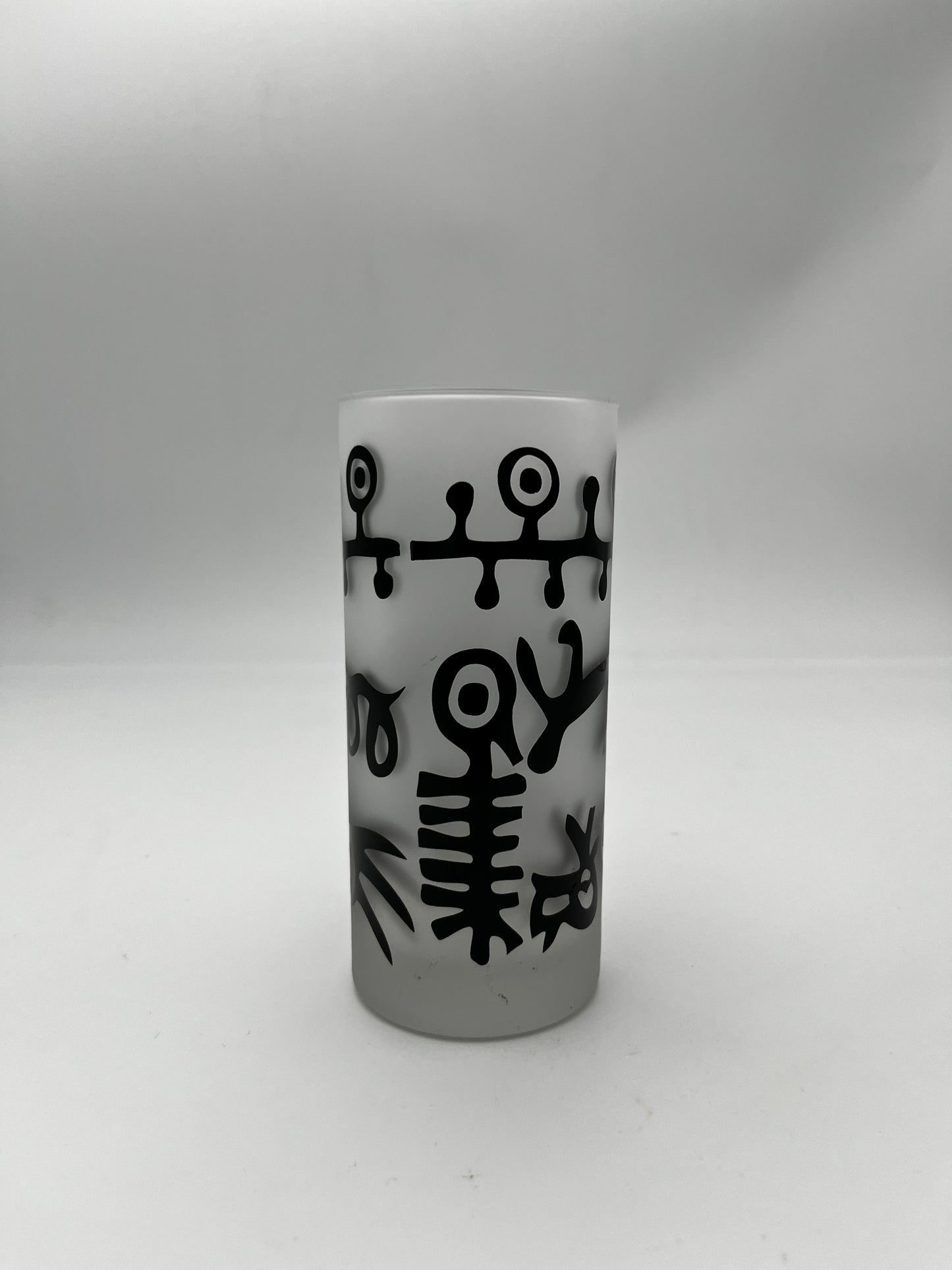 Verres à eau, verre dépoli, Hervé Di Rosa, France, 90s