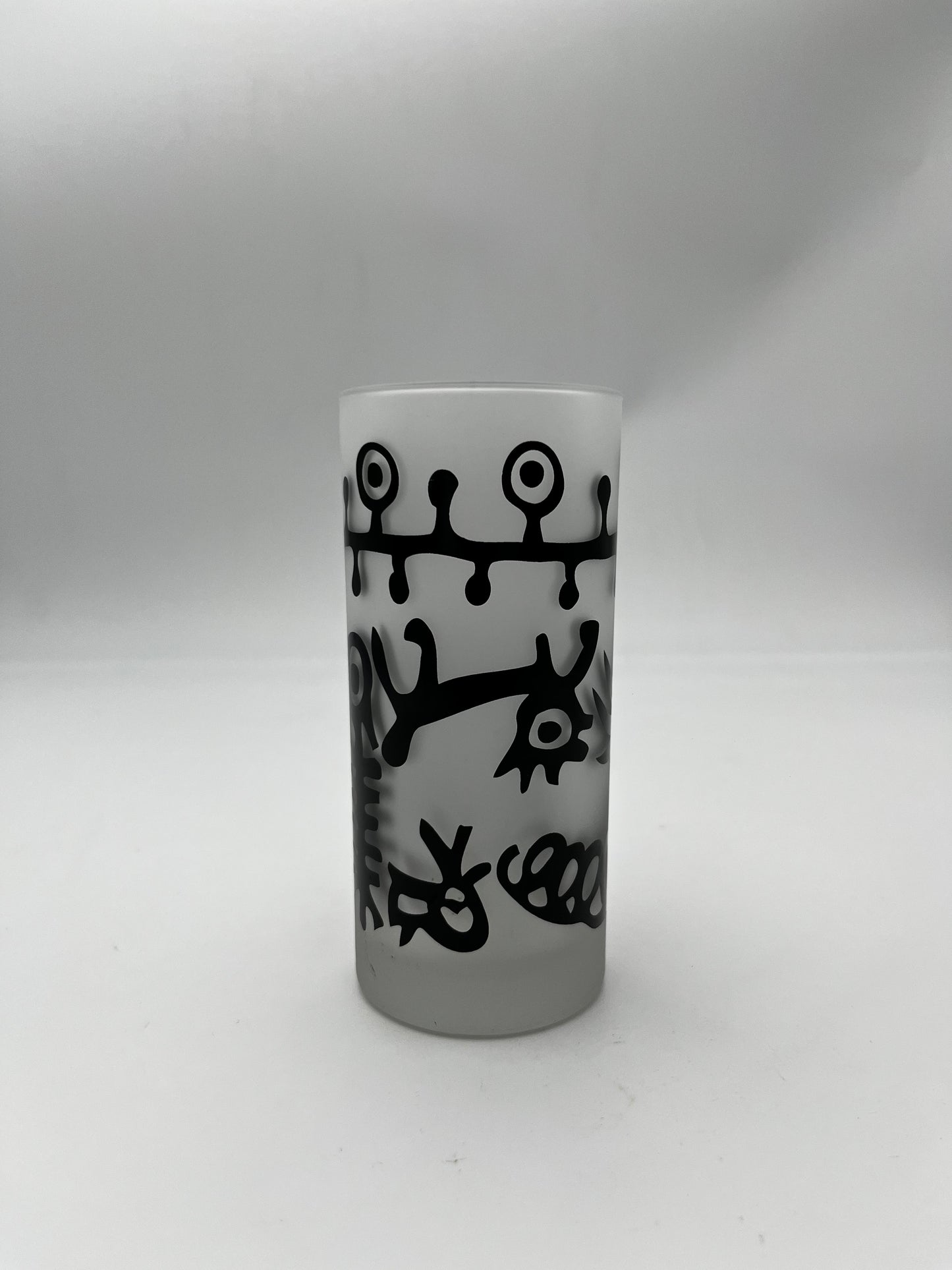 Verres à eau, verre dépoli, Hervé Di Rosa, France, 90s