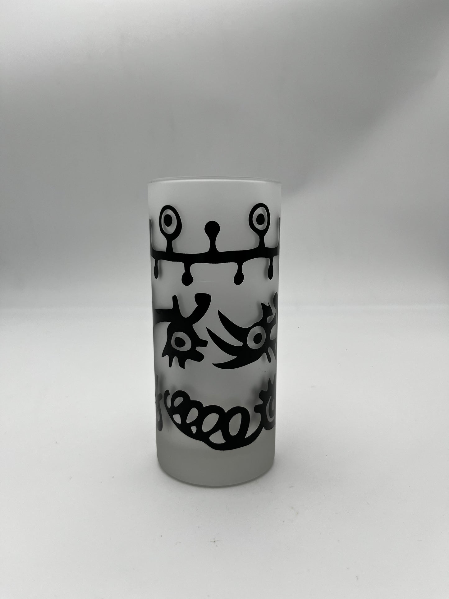 Verres à eau, verre dépoli, Hervé Di Rosa, France, 90s