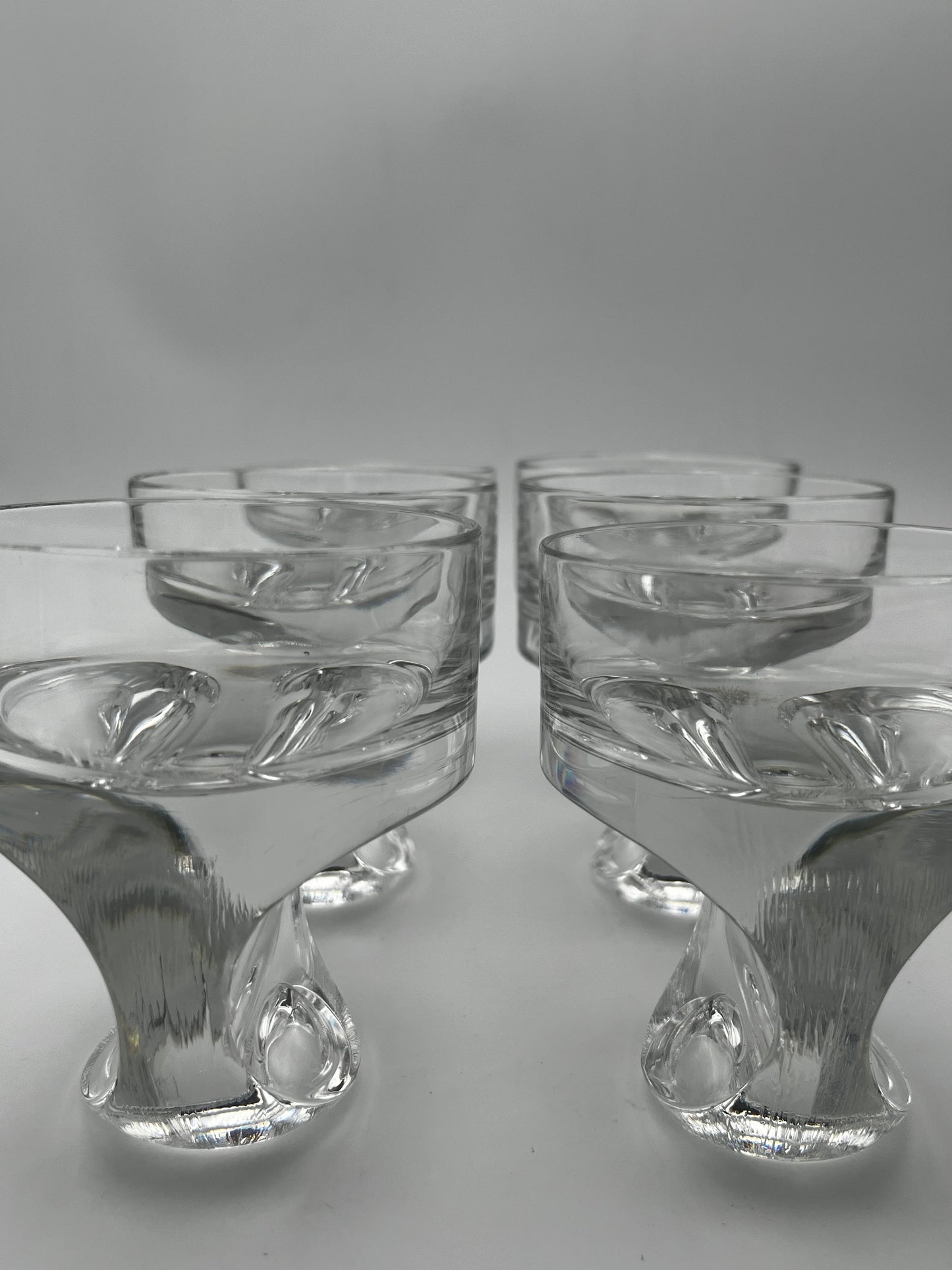 Verres à whisky, cristal, Kristall Krisla, Taddei Sestini, Italie 70s