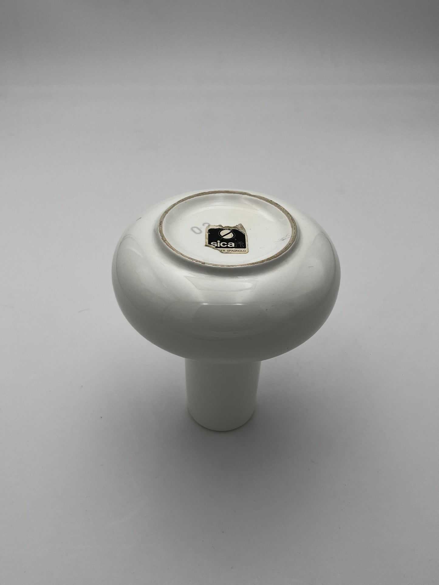 Vase Blanc, Sicart Cartigliano, P. Spagnolo, Italy, 70s