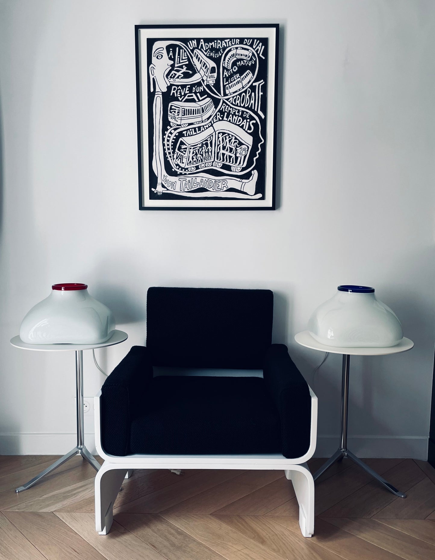 Paire de lampes à poser Ettore Sottsass, Vistosi, Italie,70s