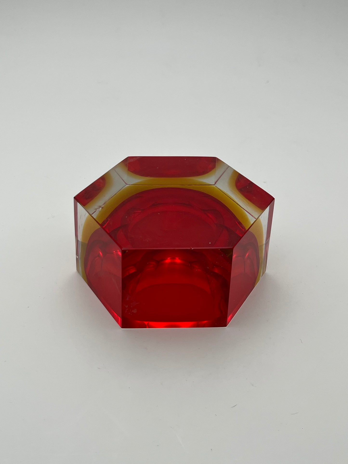 Cendrier octogonal Sommerso, verre de Murano