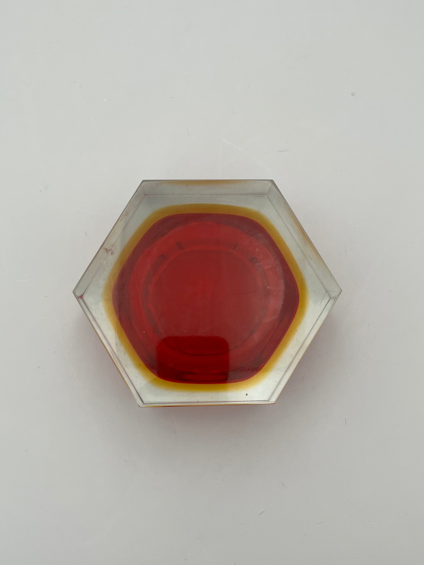 Cendrier octogonal Sommerso, verre de Murano