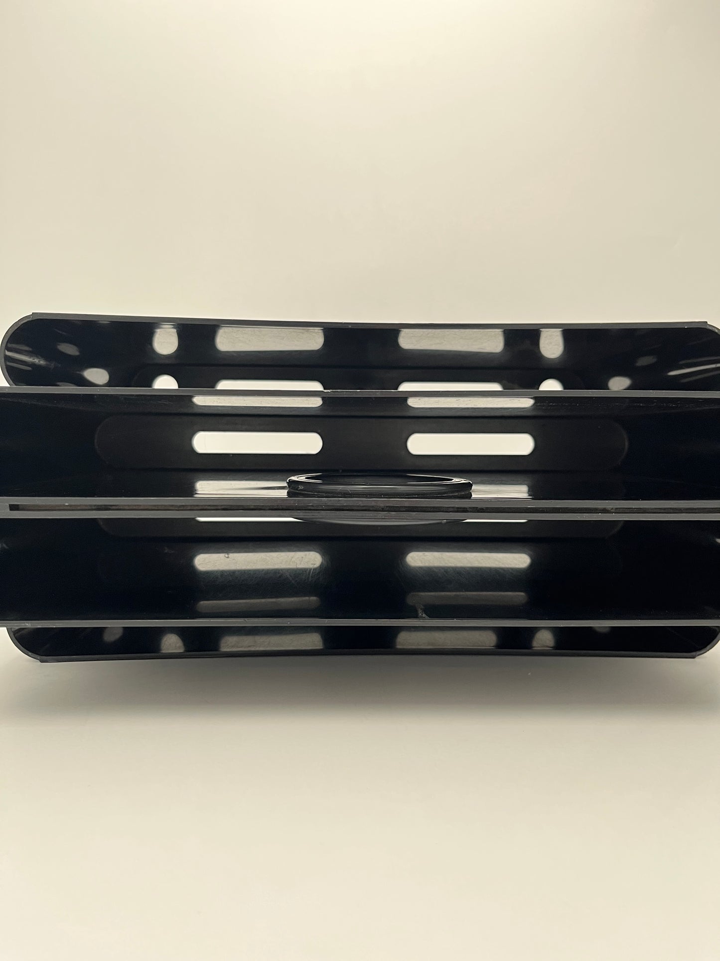 Porte-revues noir 4 compartiments, Kartell, Giotto Stoppino, 70s