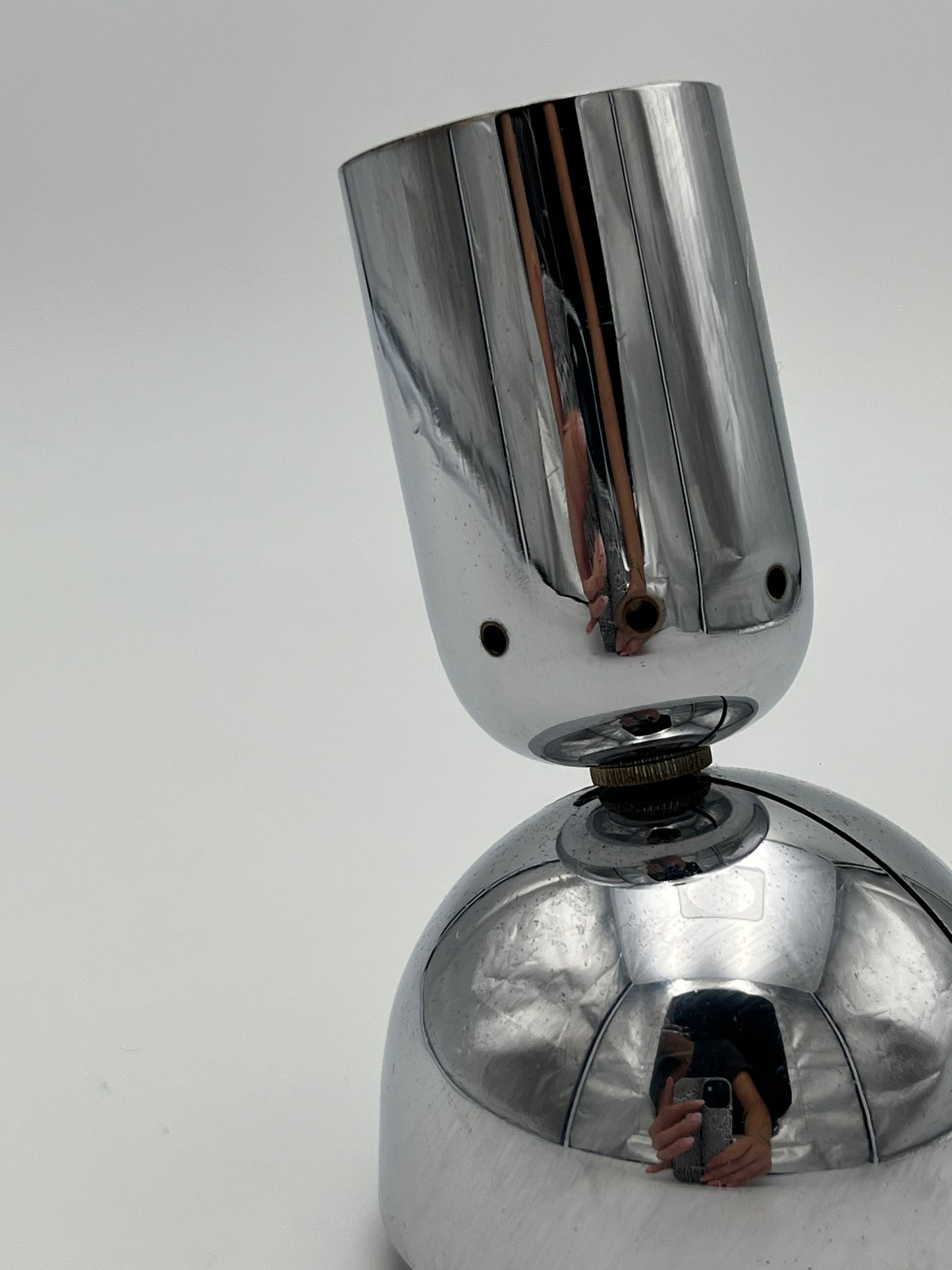 Spot, applique murale POLLUX, inox vintage, Ingo Maurer, Design M, 1960s