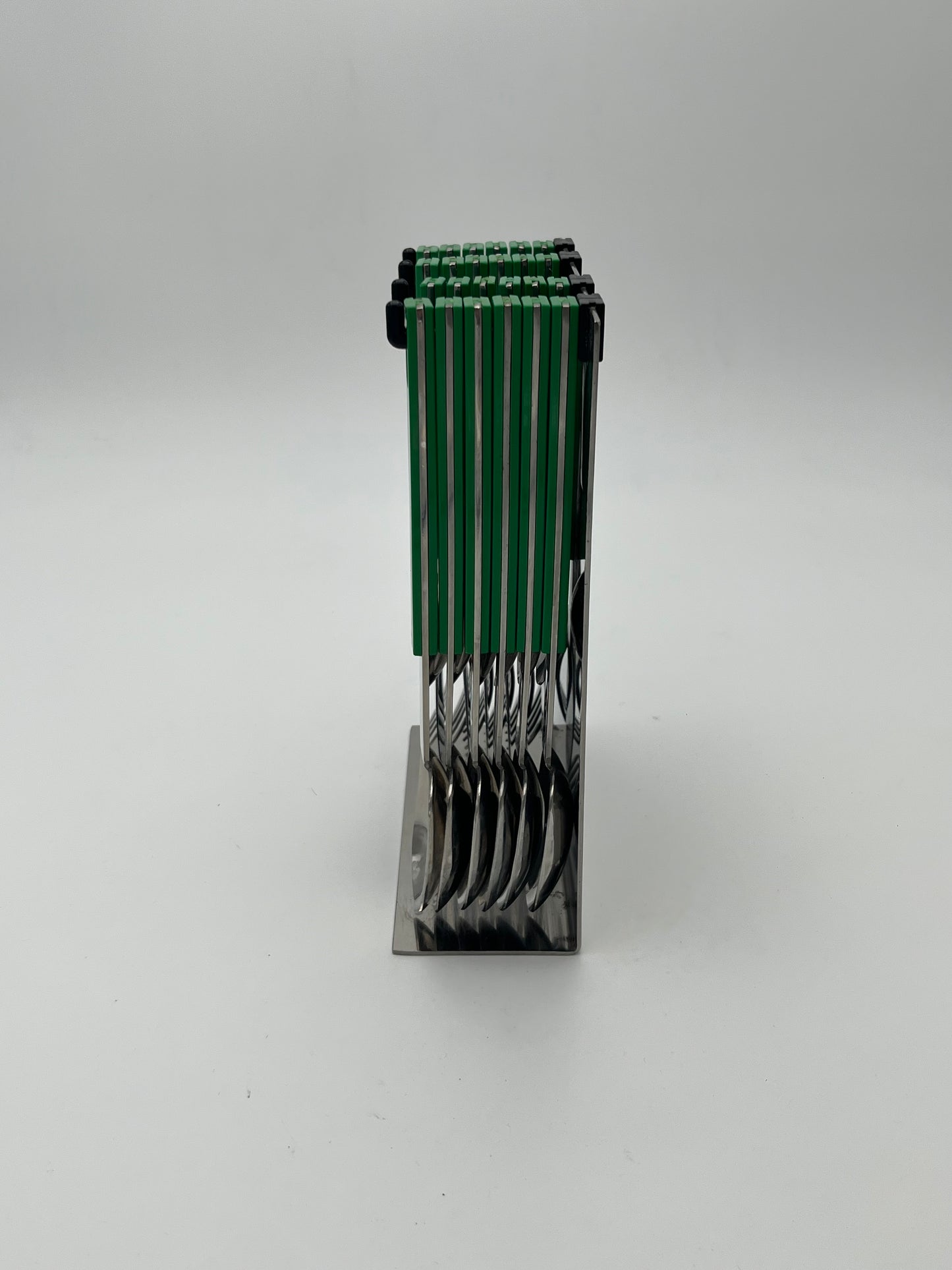 Set Couverts suspendus vert space age, Abert, Italie 70s