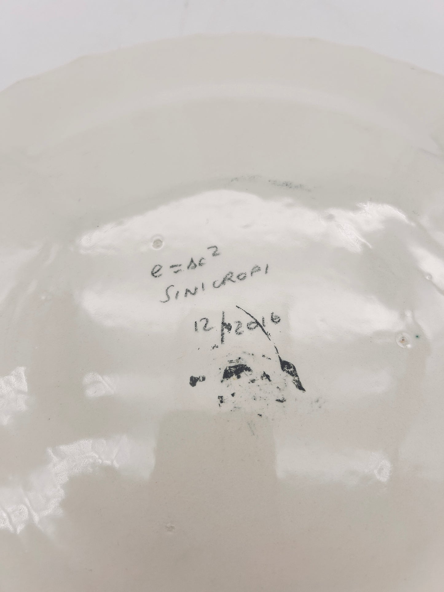 Plat de présentation, E=X2, Sinicropi, 2016