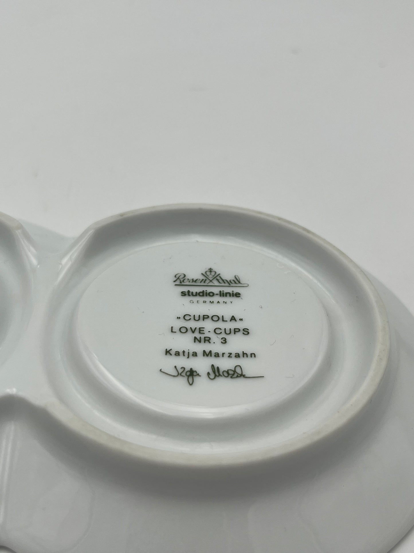Tasses à Café 'Cupola' Love cups Rosenthal, K. Marzahn, Allemagne, 80s
