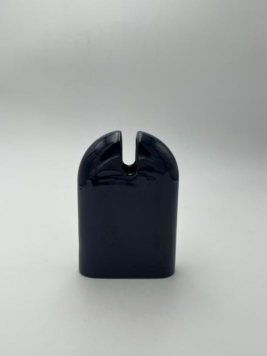 Vase Bleu Marine fente Sicart Cartigliano, Spagnolo, Italie, 70s