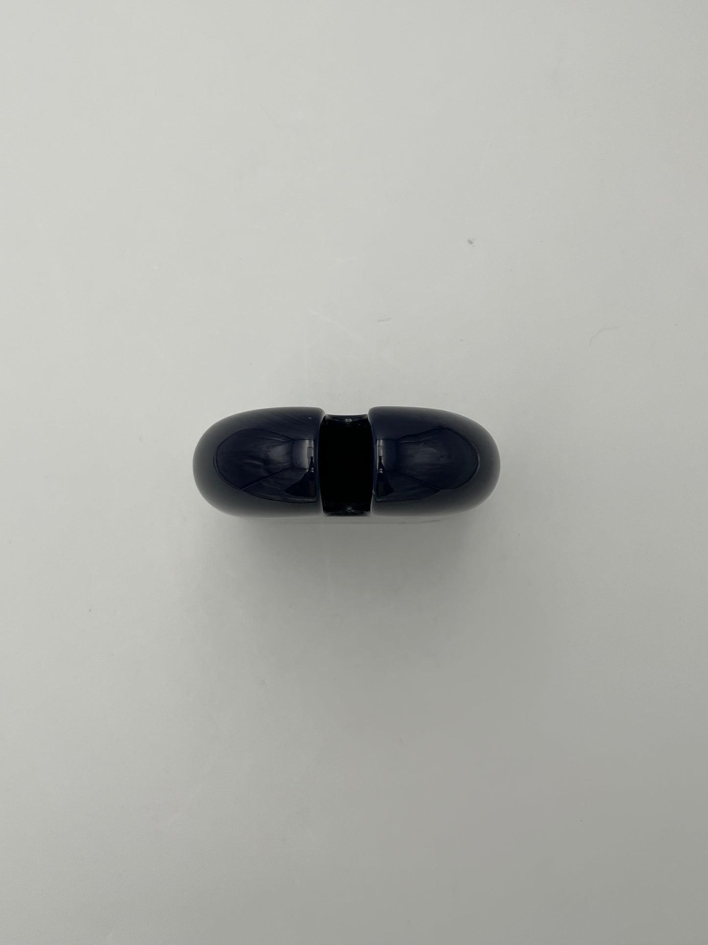 Vase Bleu Marine fente Sicart Cartigliano, Spagnolo, Italie, 70s