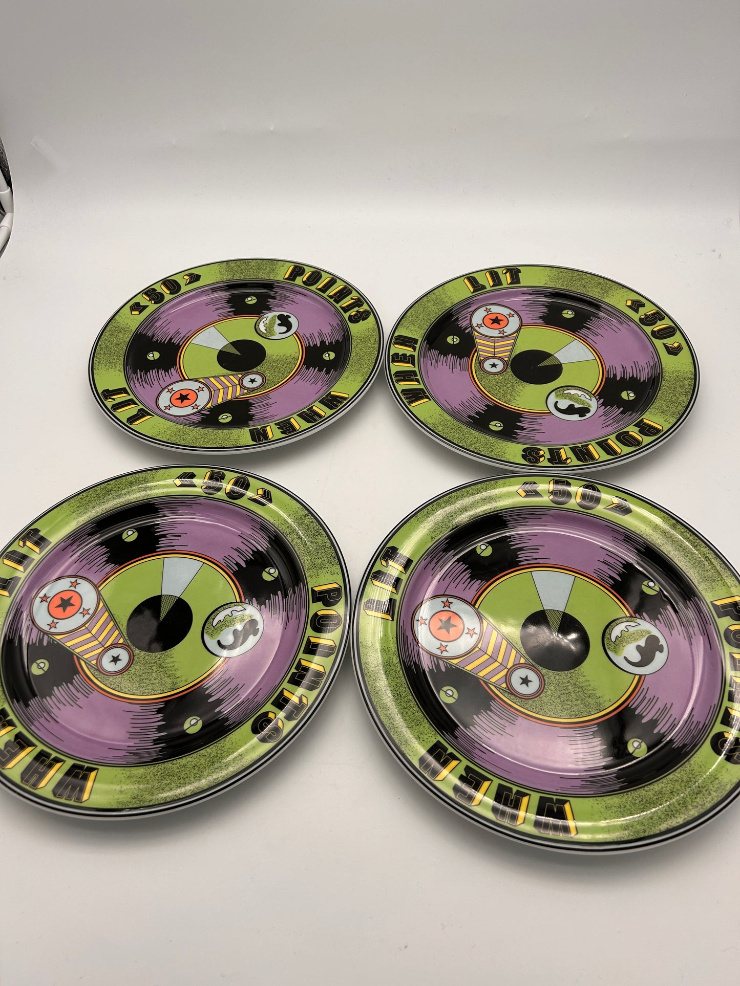 Assiettes plates vertes "Flipper", BOPLA Langenthal, 2000s